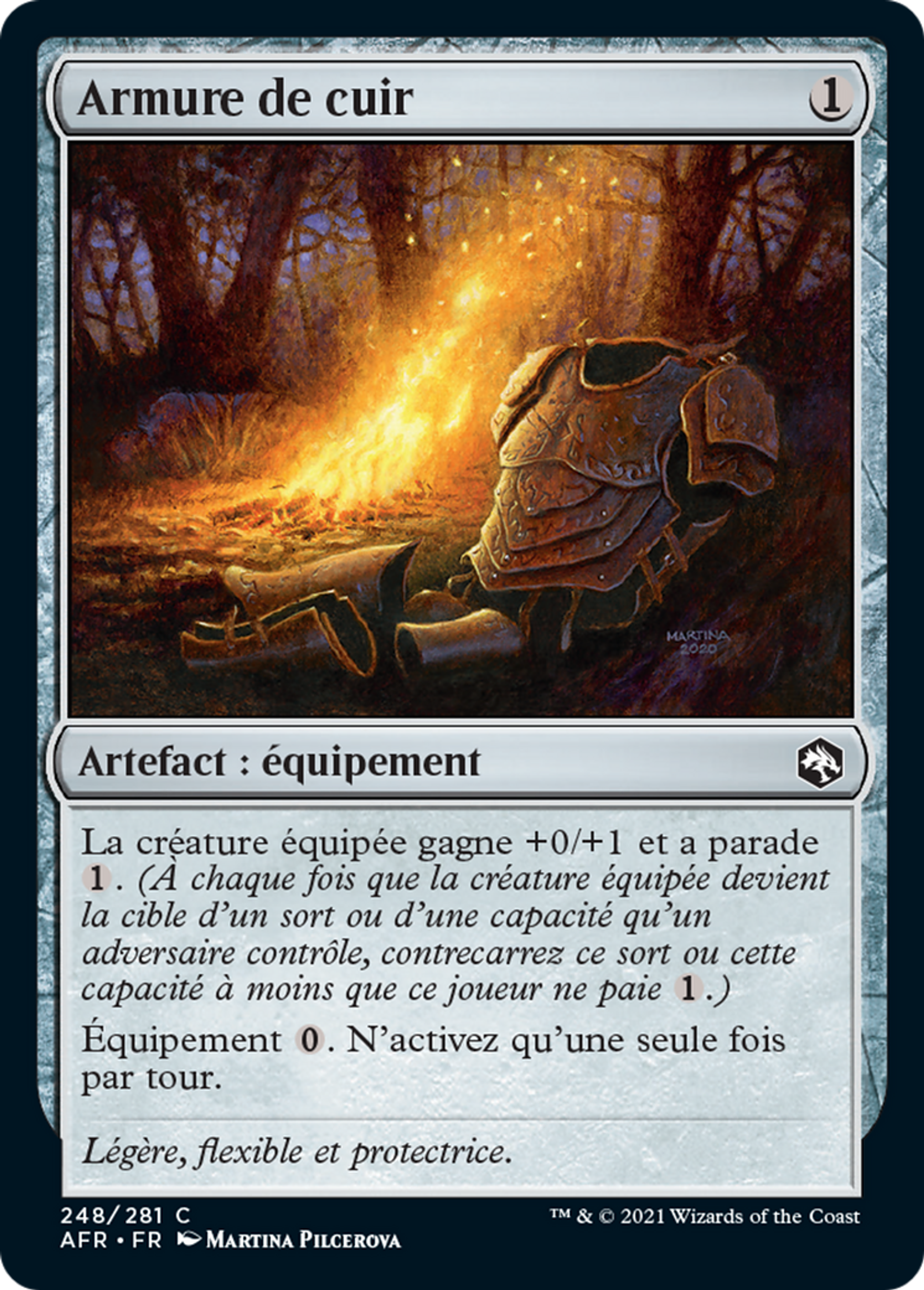 Armure de cuir — Adventures in the Forgotten Realms — Magic: The Gathering
