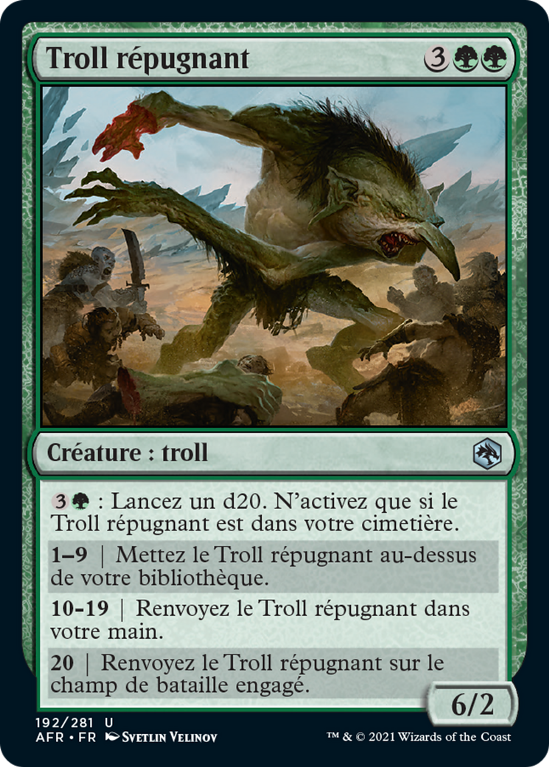 Troll répugnant — Adventures in the Forgotten Realms — Magic: The Gathering