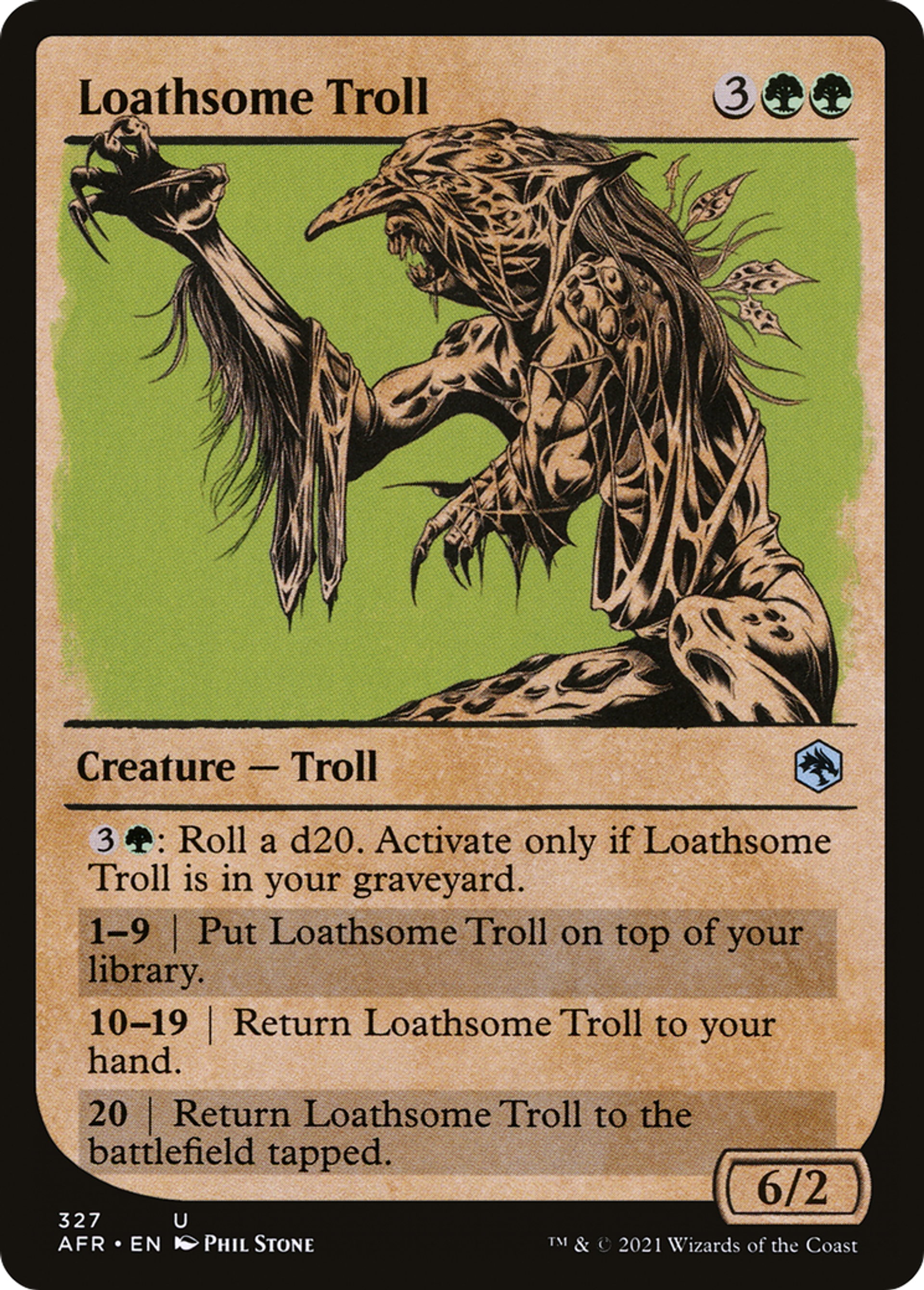 Loathsome Troll — Adventures in the Forgotten Realms — Magic: The Gathering