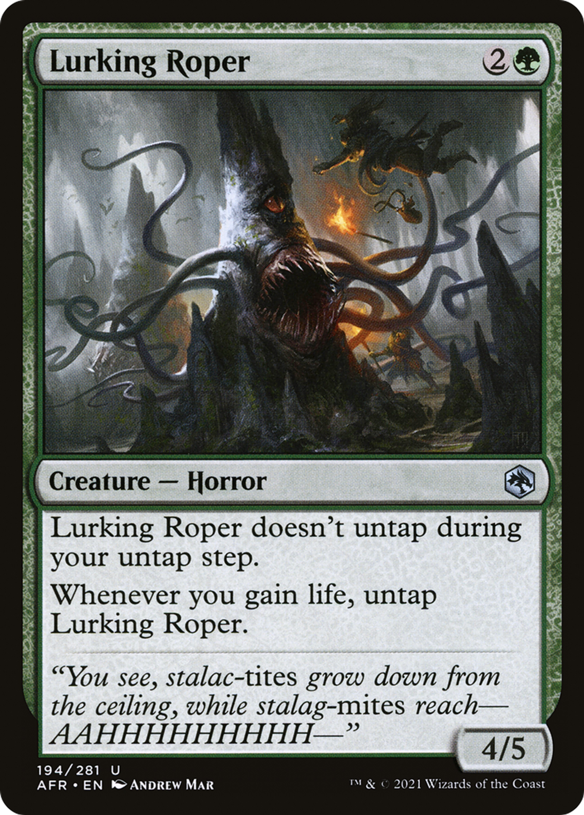 Lurking Roper — Adventures in the Forgotten Realms — Magic: The Gathering