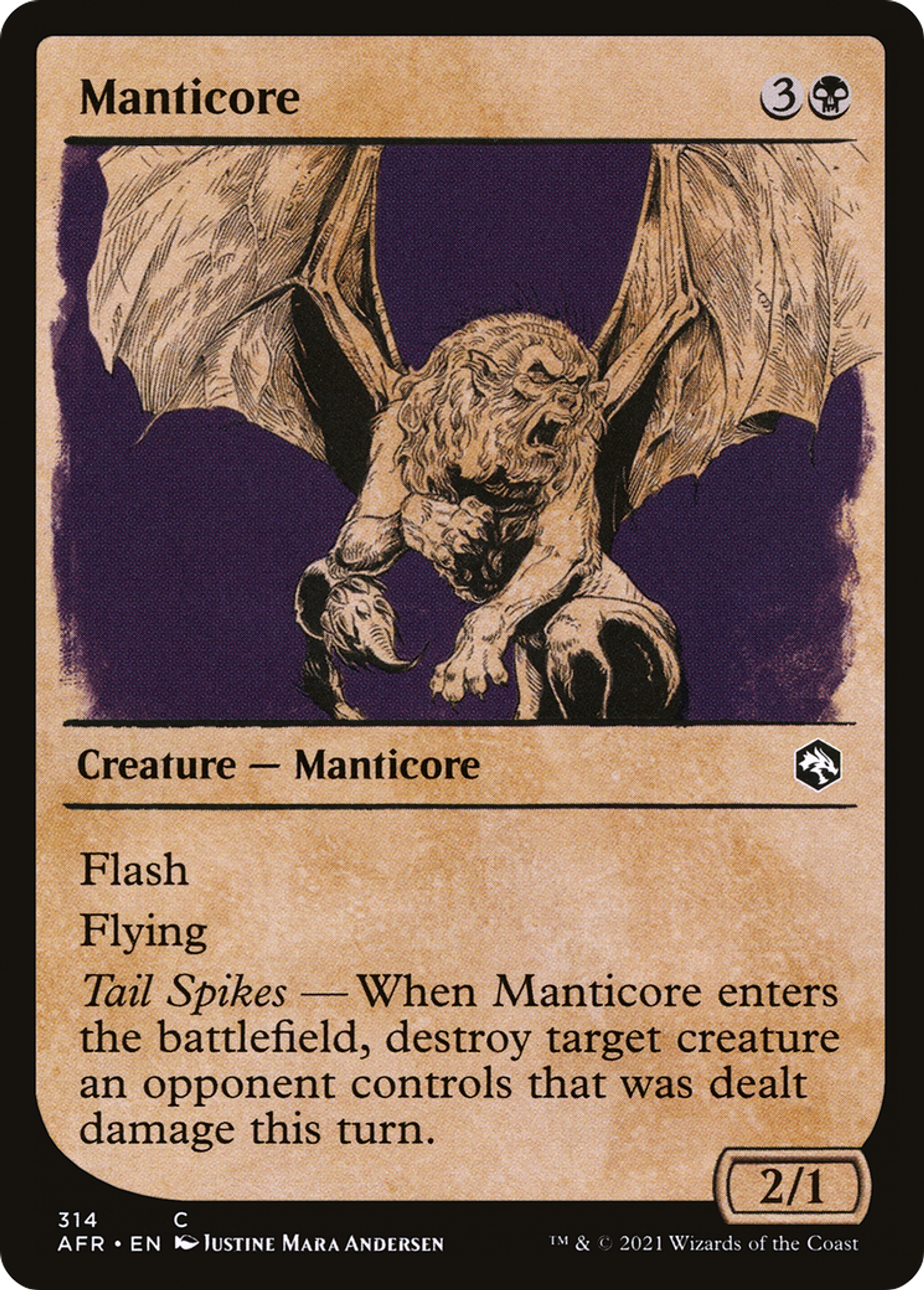 Manticore — Adventures in the Forgotten Realms — Magic: The Gathering