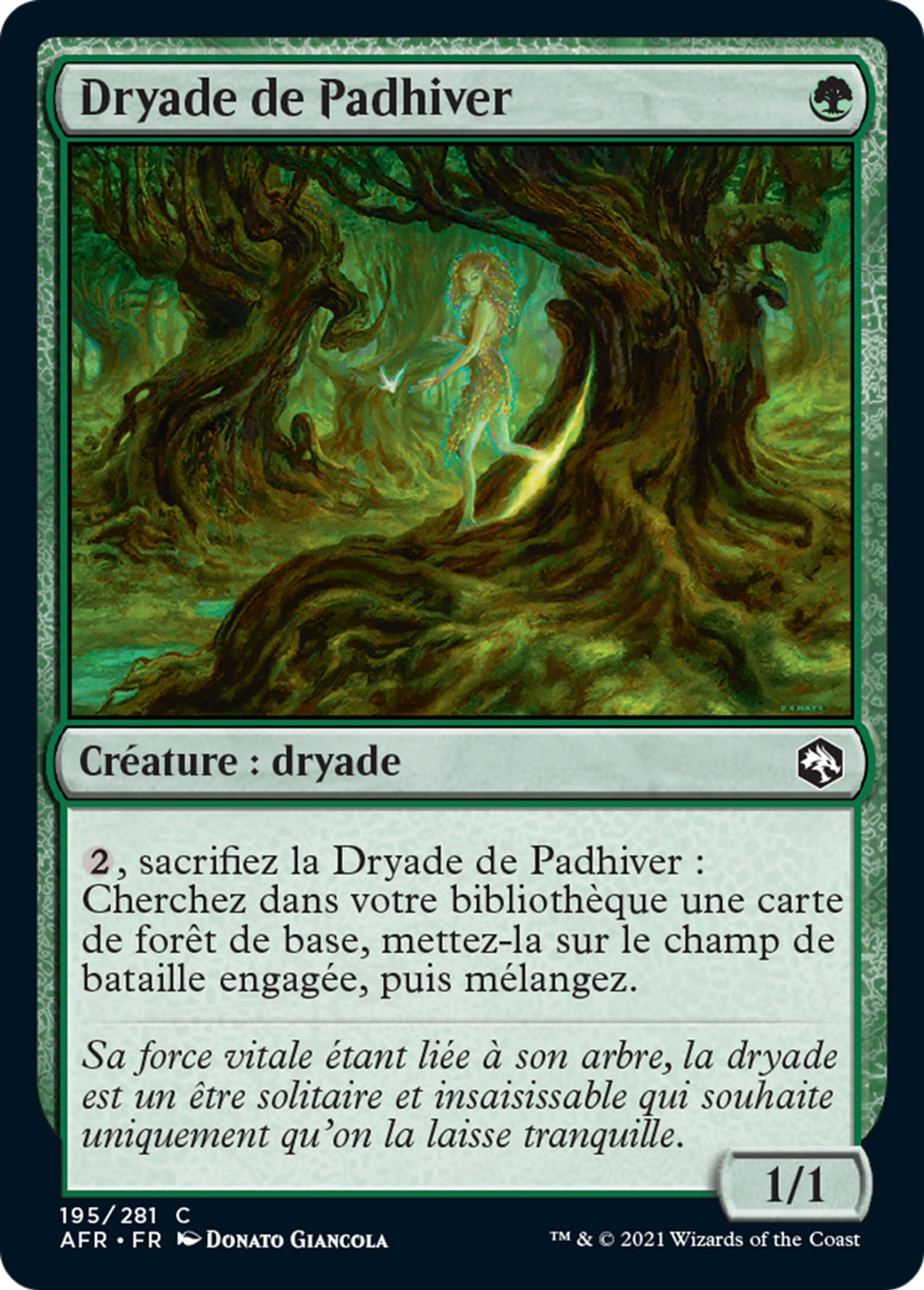 Dryade de Padhiver — Adventures in the Forgotten Realms — Magic: The Gathering