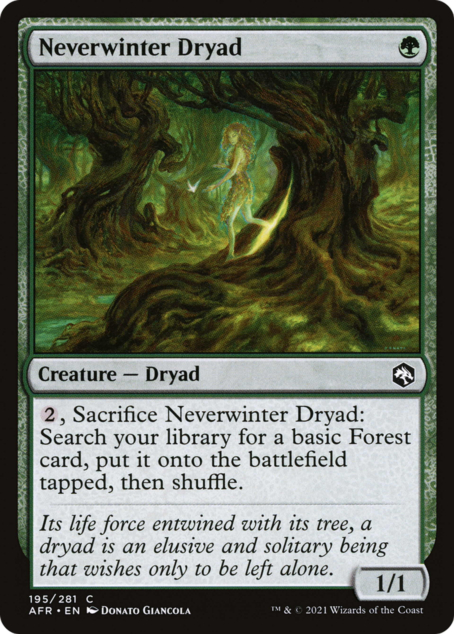 Neverwinter Dryad — Adventures in the Forgotten Realms — Magic: The Gathering