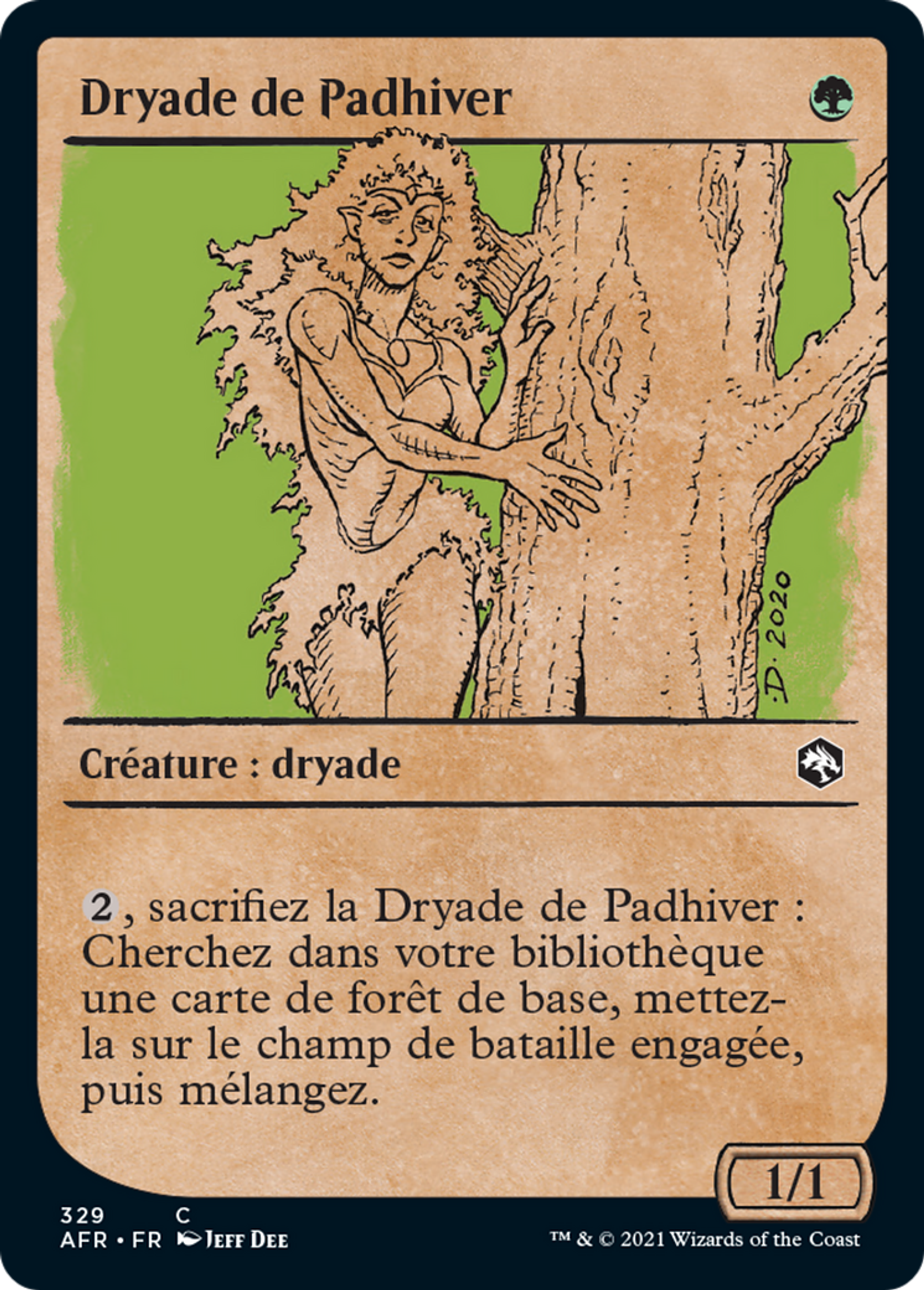 Dryade de Padhiver — Adventures in the Forgotten Realms — Magic: The Gathering