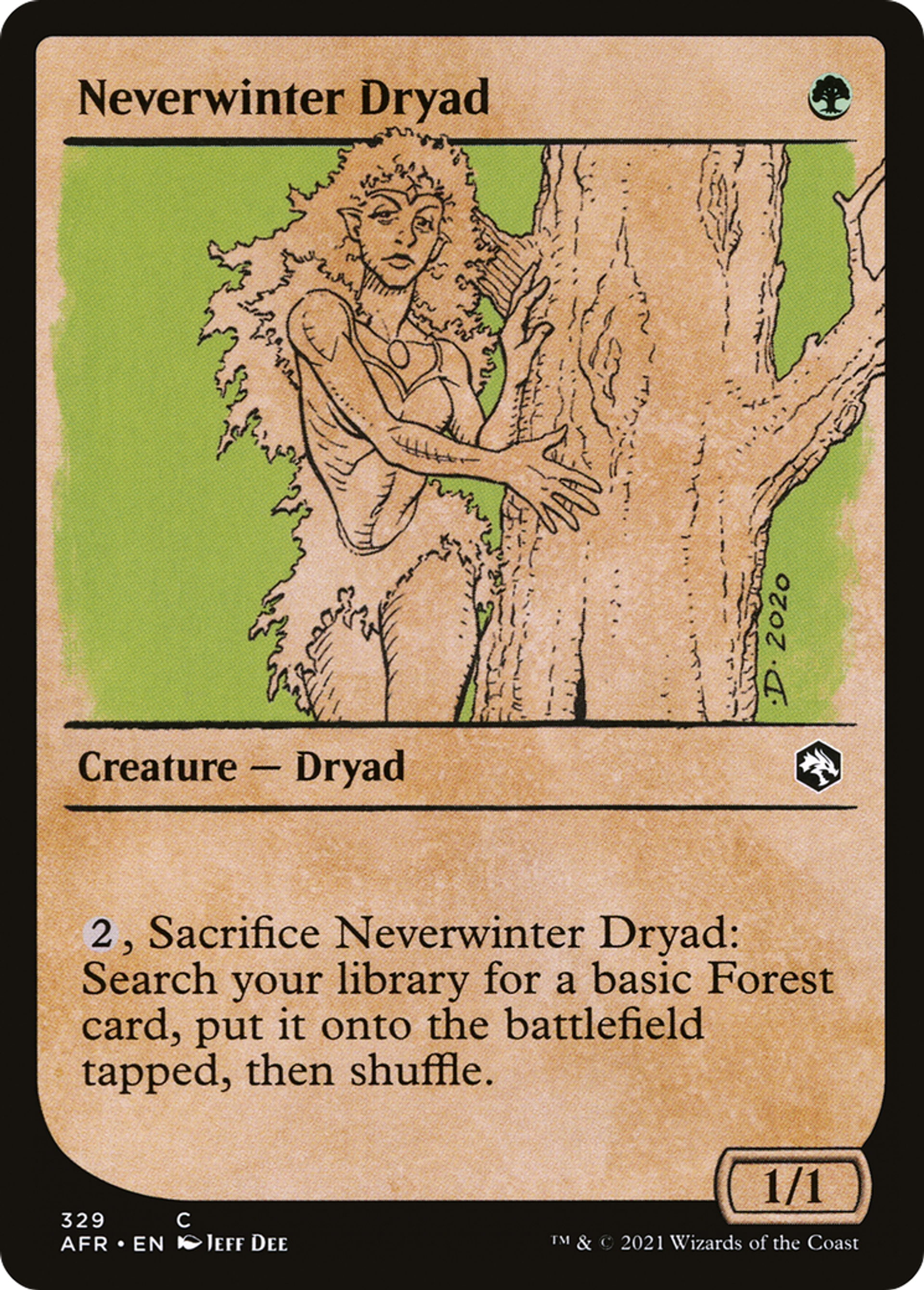 Neverwinter Dryad — Adventures in the Forgotten Realms — Magic: The Gathering