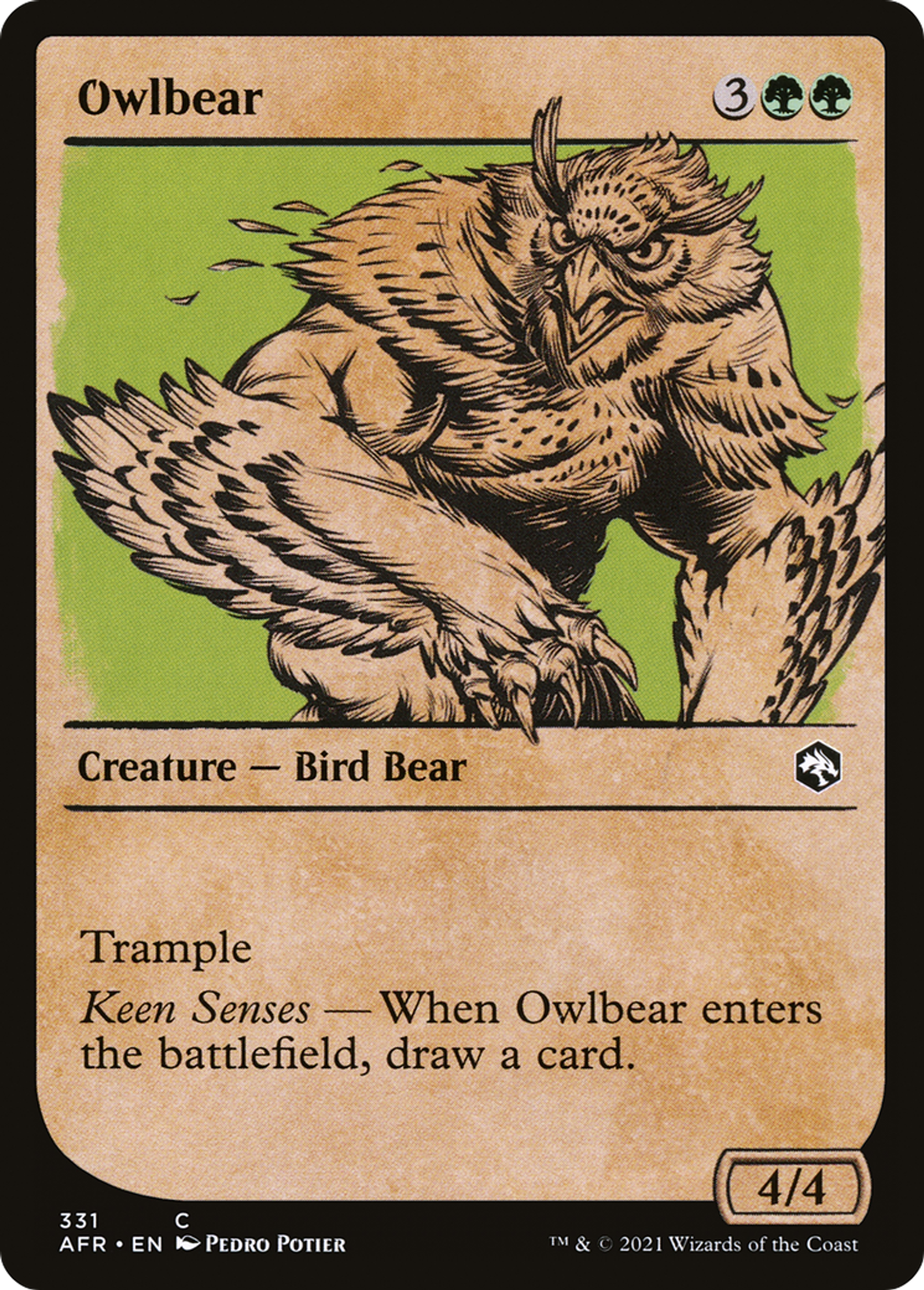 Owlbear — Adventures in the Forgotten Realms — Magic: The Gathering