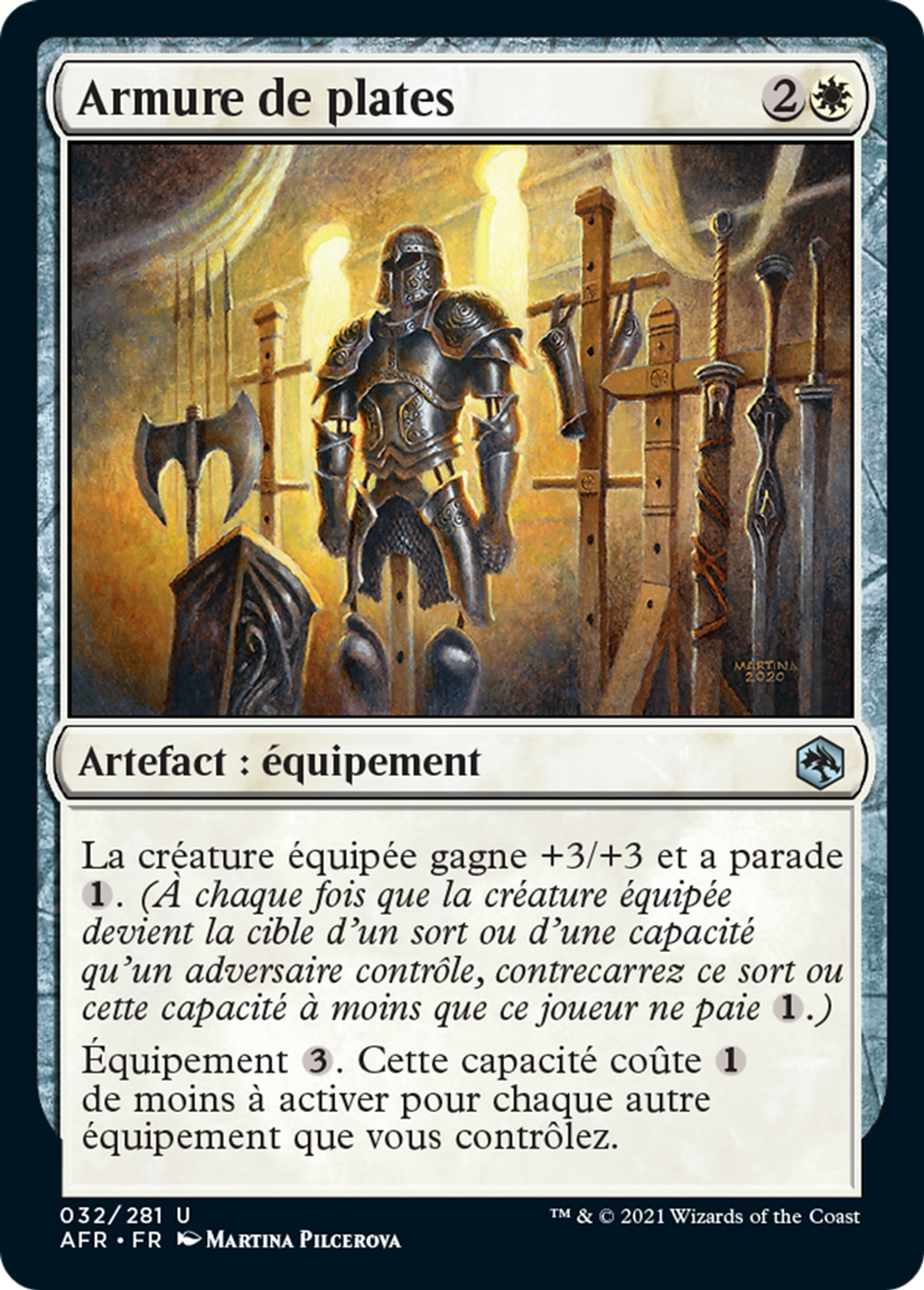 Armure de plates — Adventures in the Forgotten Realms — Magic: The Gathering