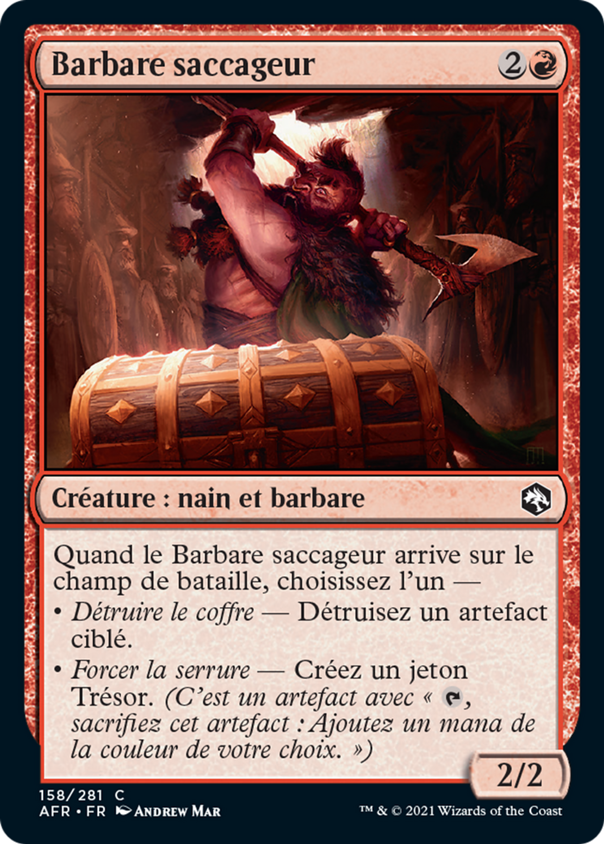 Barbare saccageur — Adventures in the Forgotten Realms — Magic: The Gathering