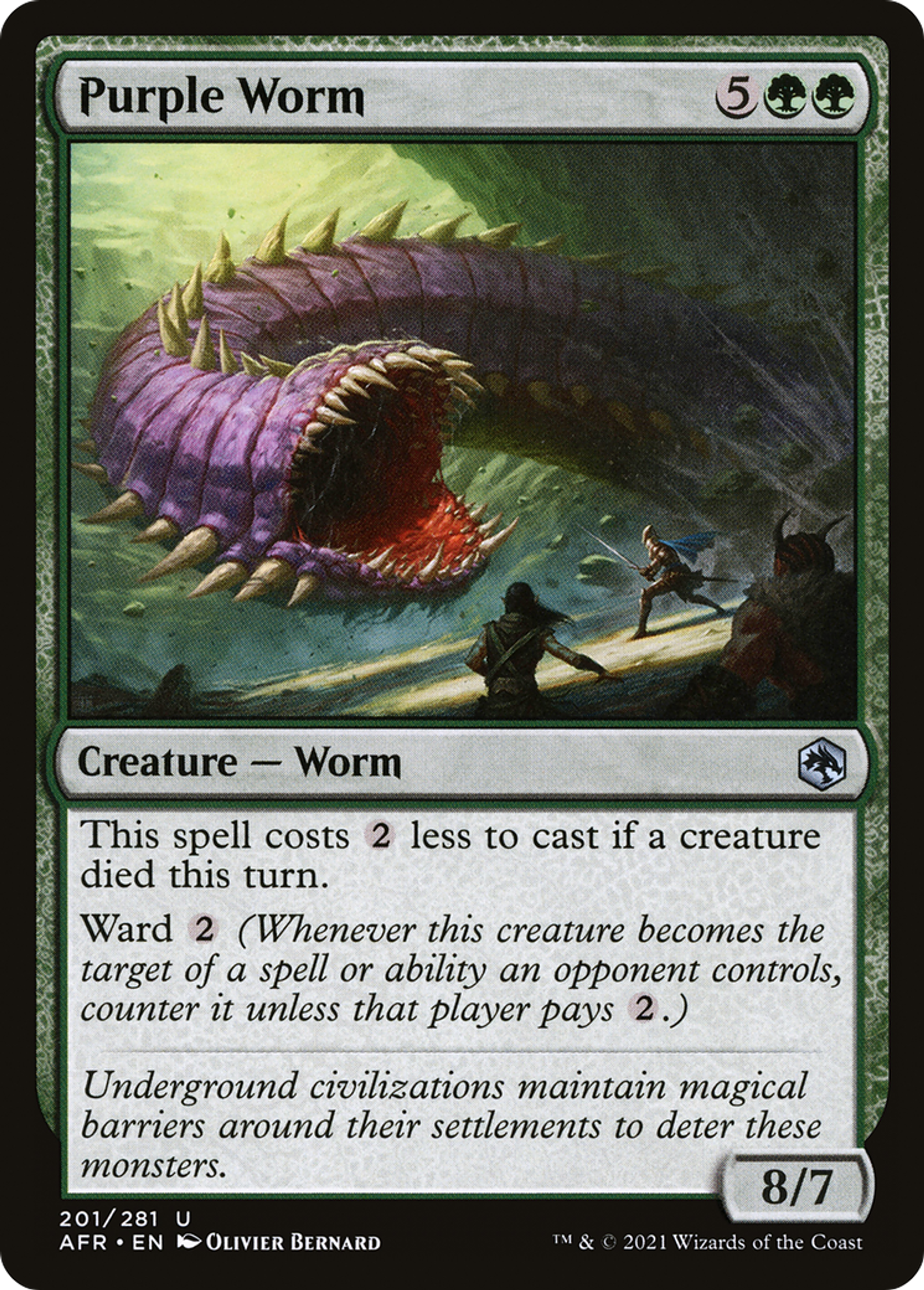 Purple Worm — Adventures in the Forgotten Realms — Magic: The Gathering