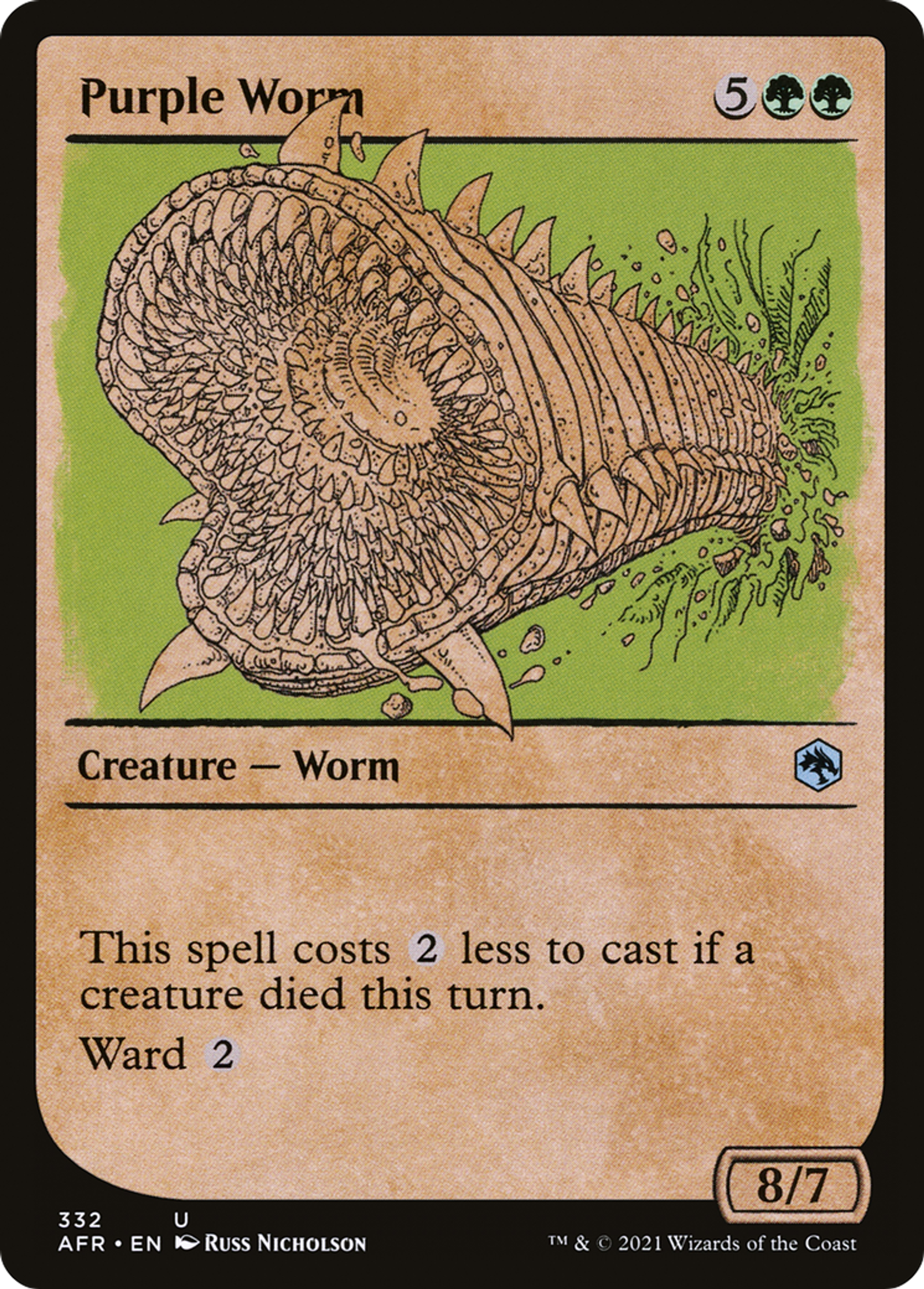 Purple Worm — Adventures in the Forgotten Realms — Magic: The Gathering
