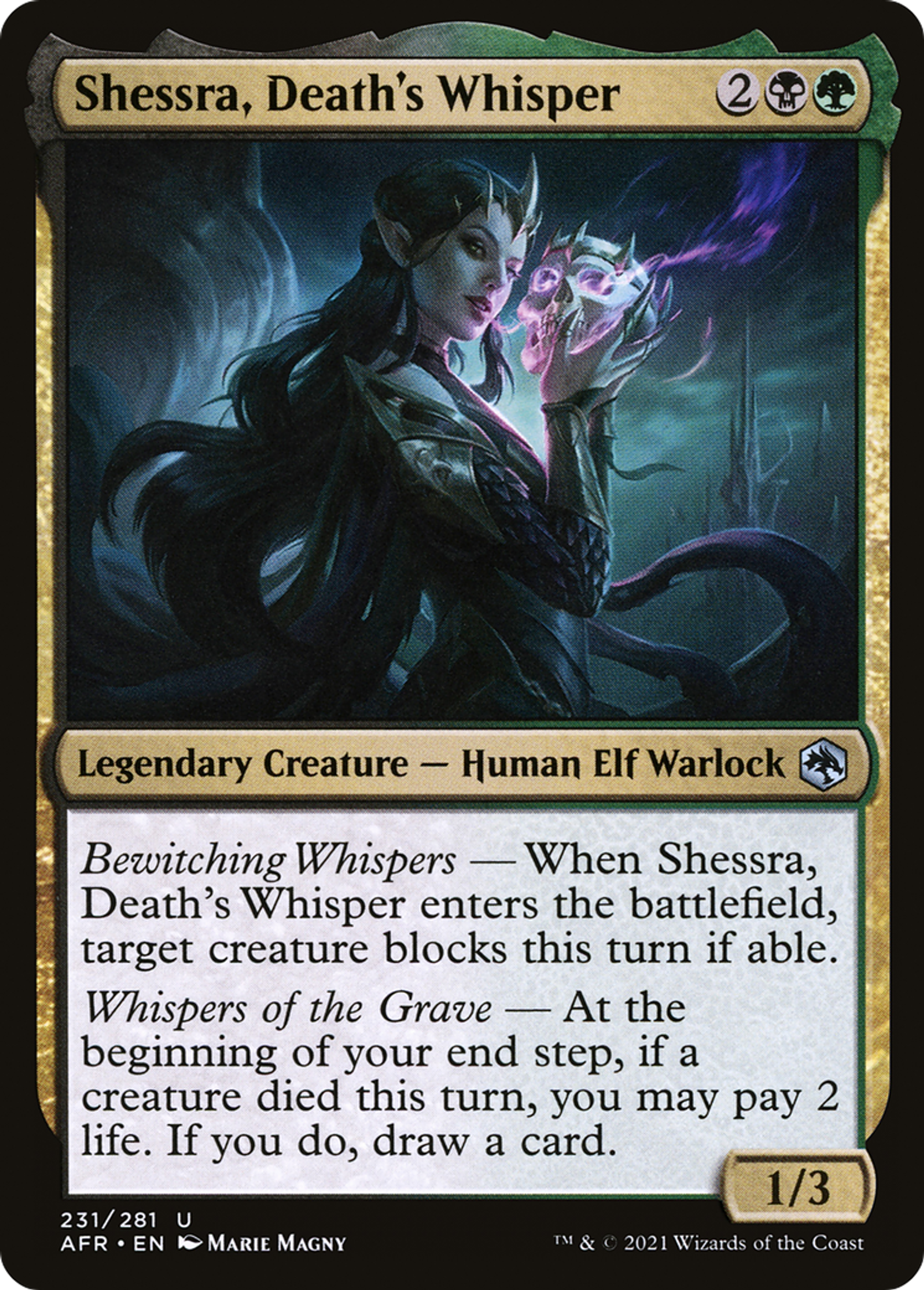 Shessra, Death's Whisper — Adventures in the Forgotten Realms — Magic: The Gathering