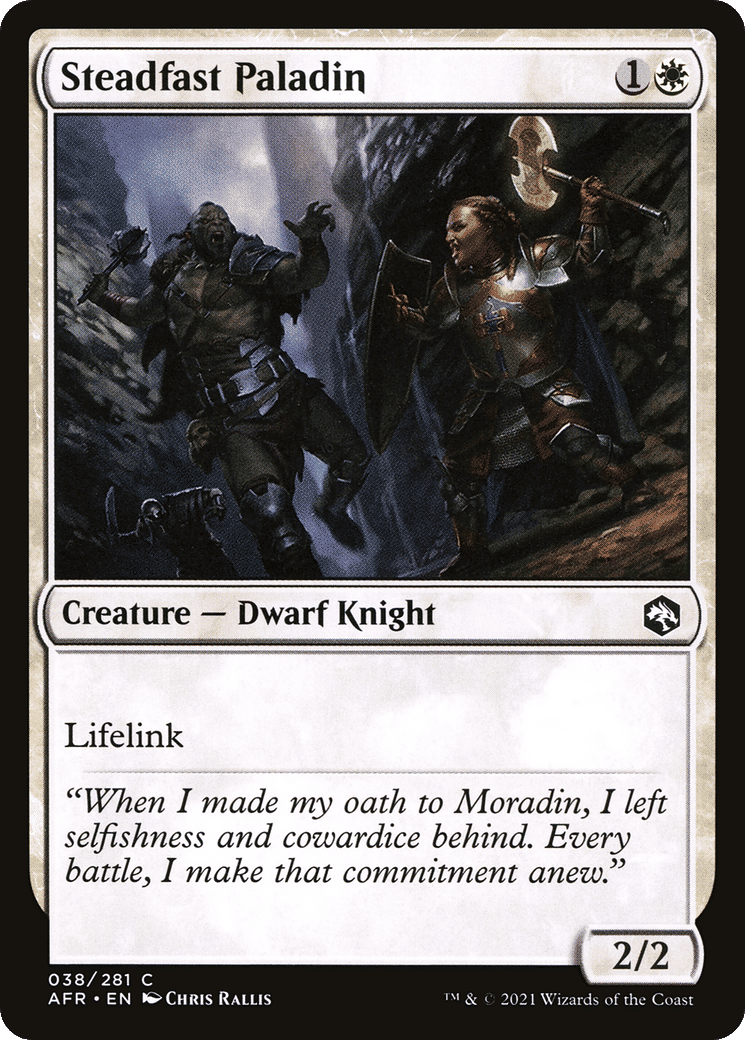 Steadfast Paladin — Adventures in the Forgotten Realms — Magic: The Gathering