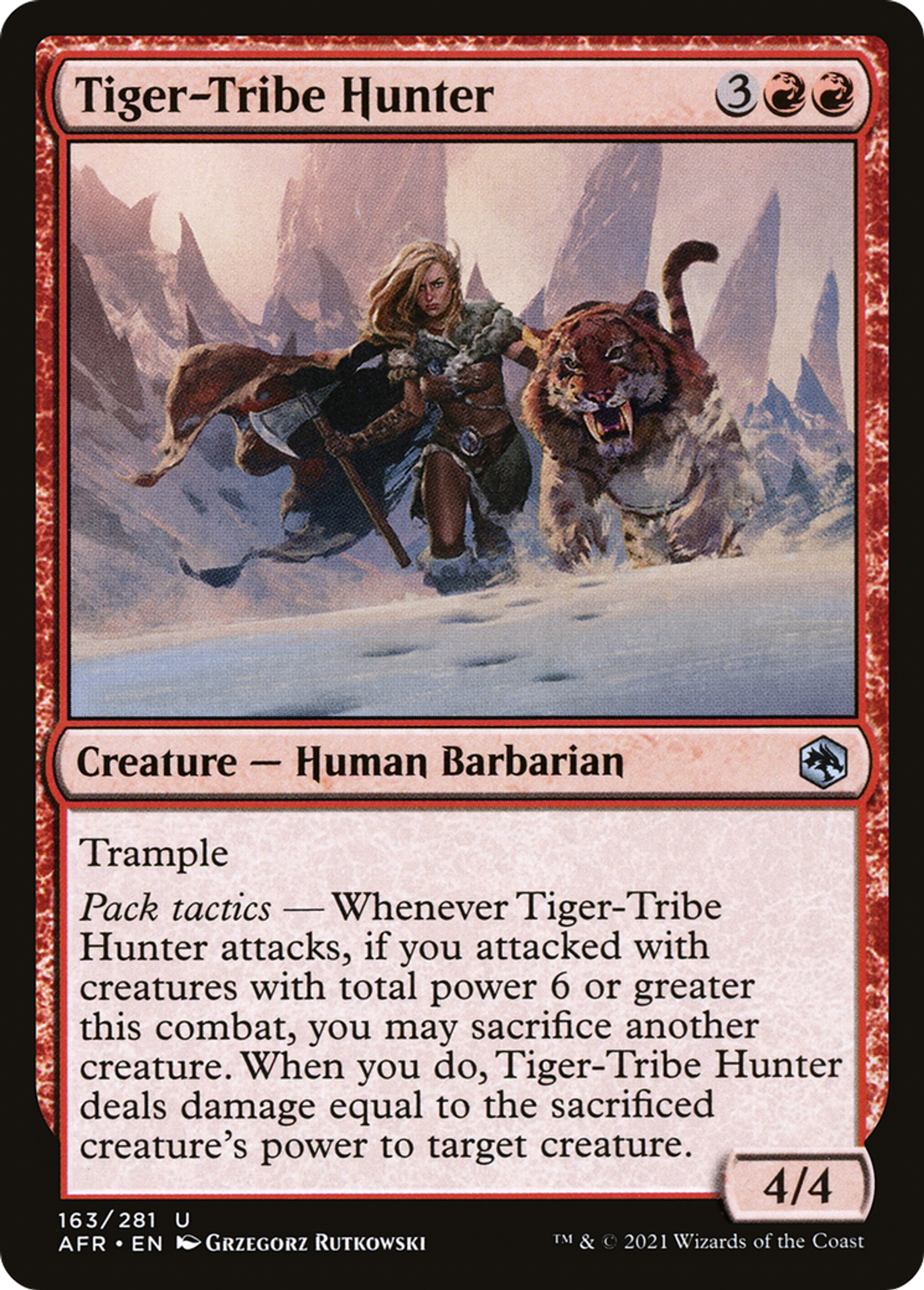 Tiger-Tribe Hunter — Adventures in the Forgotten Realms — Magic: The Gathering