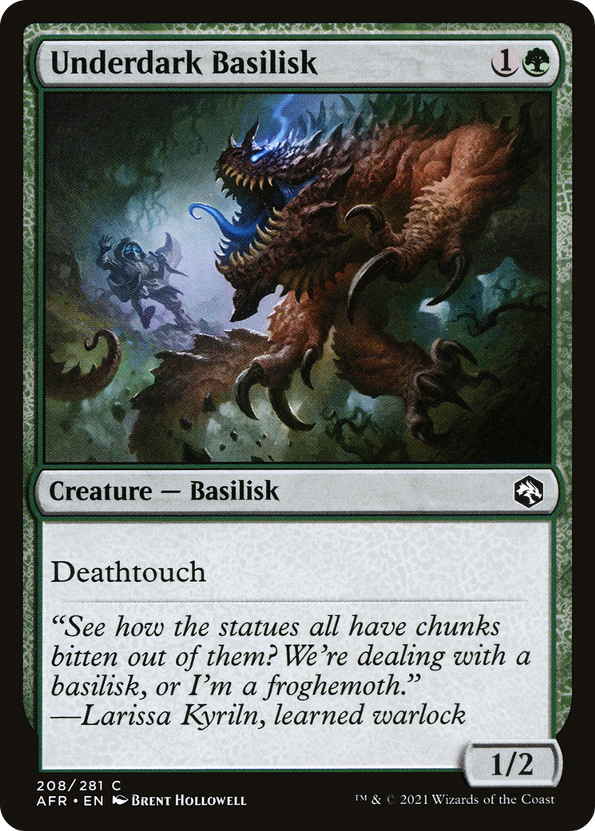 Underdark Basilisk — Adventures in the Forgotten Realms — Magic: The Gathering