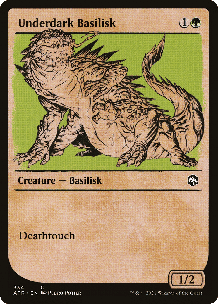 Underdark Basilisk — Adventures in the Forgotten Realms — Magic: The Gathering