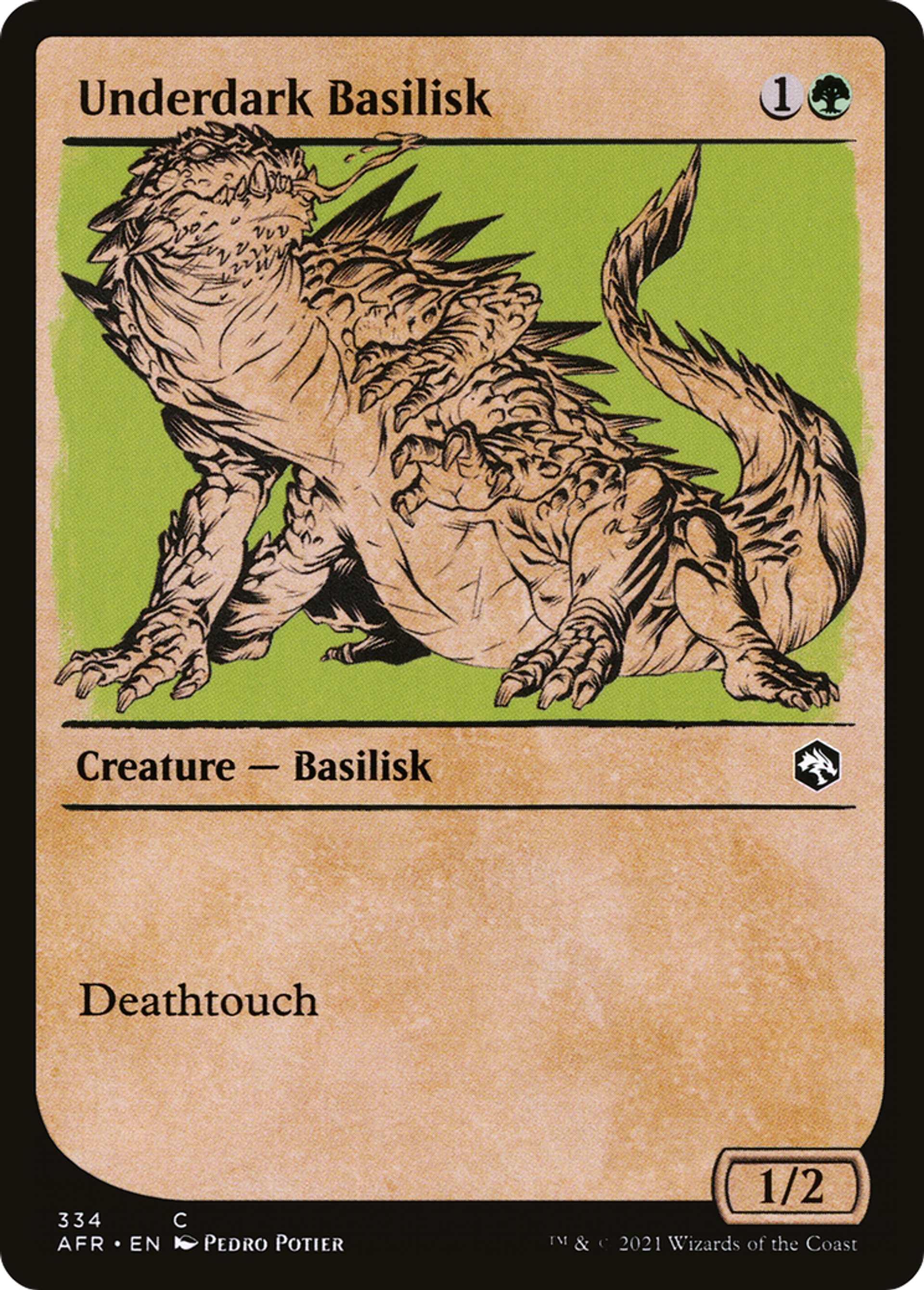 Underdark Basilisk — Adventures in the Forgotten Realms — Magic: The Gathering