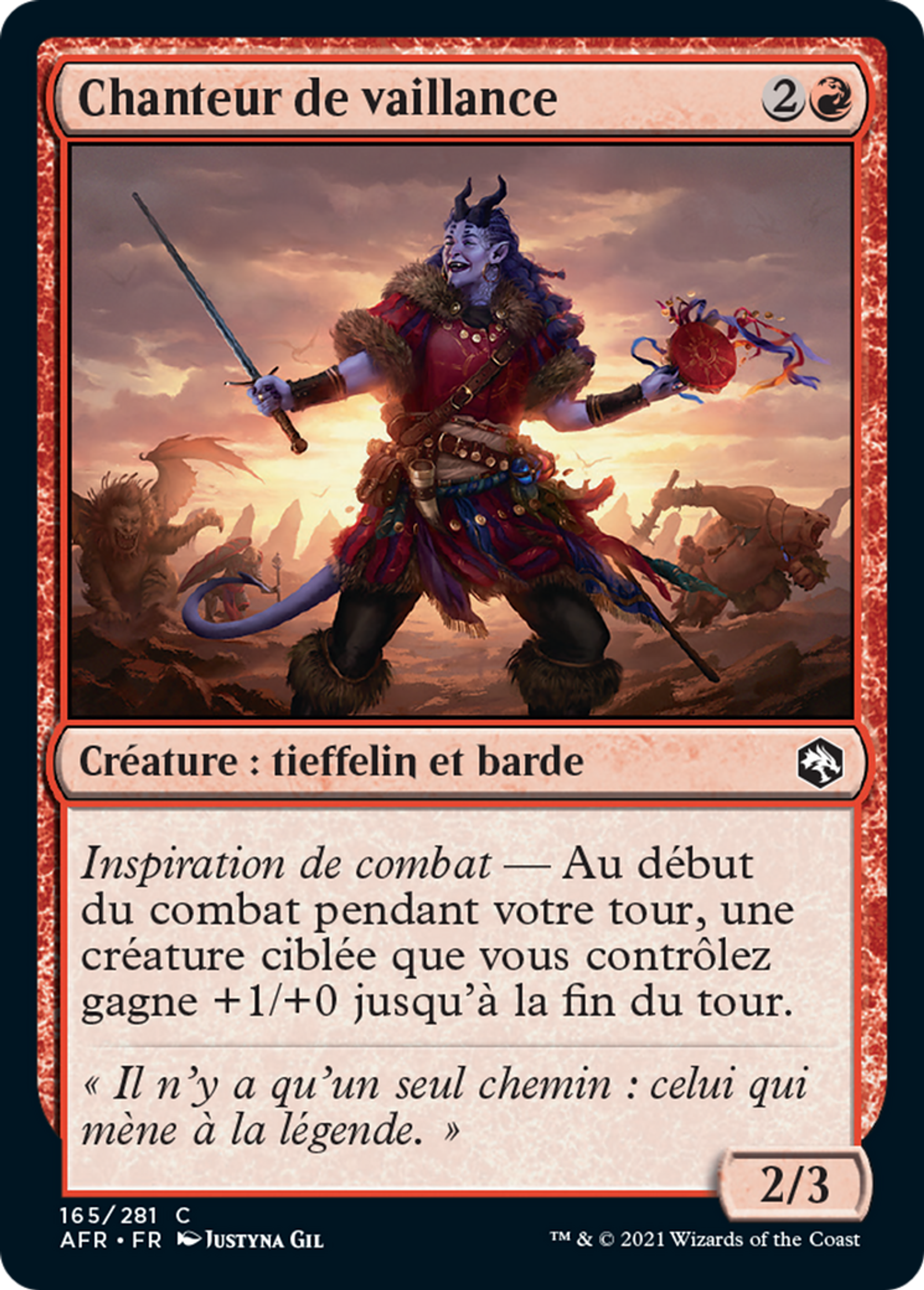 Chanteur de vaillance — Adventures in the Forgotten Realms — Magic: The Gathering