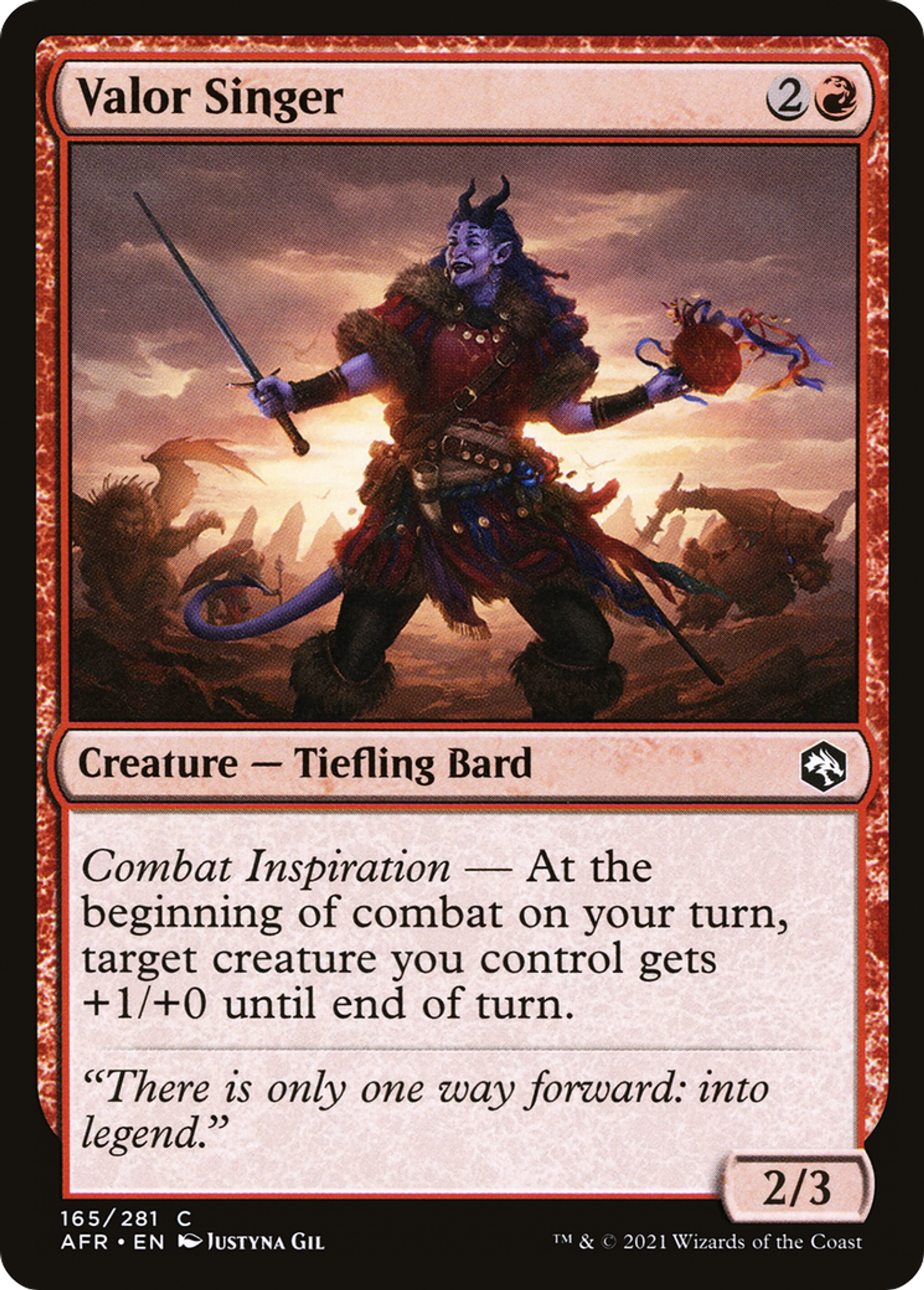 Valor Singer — Adventures in the Forgotten Realms — Magic: The Gathering