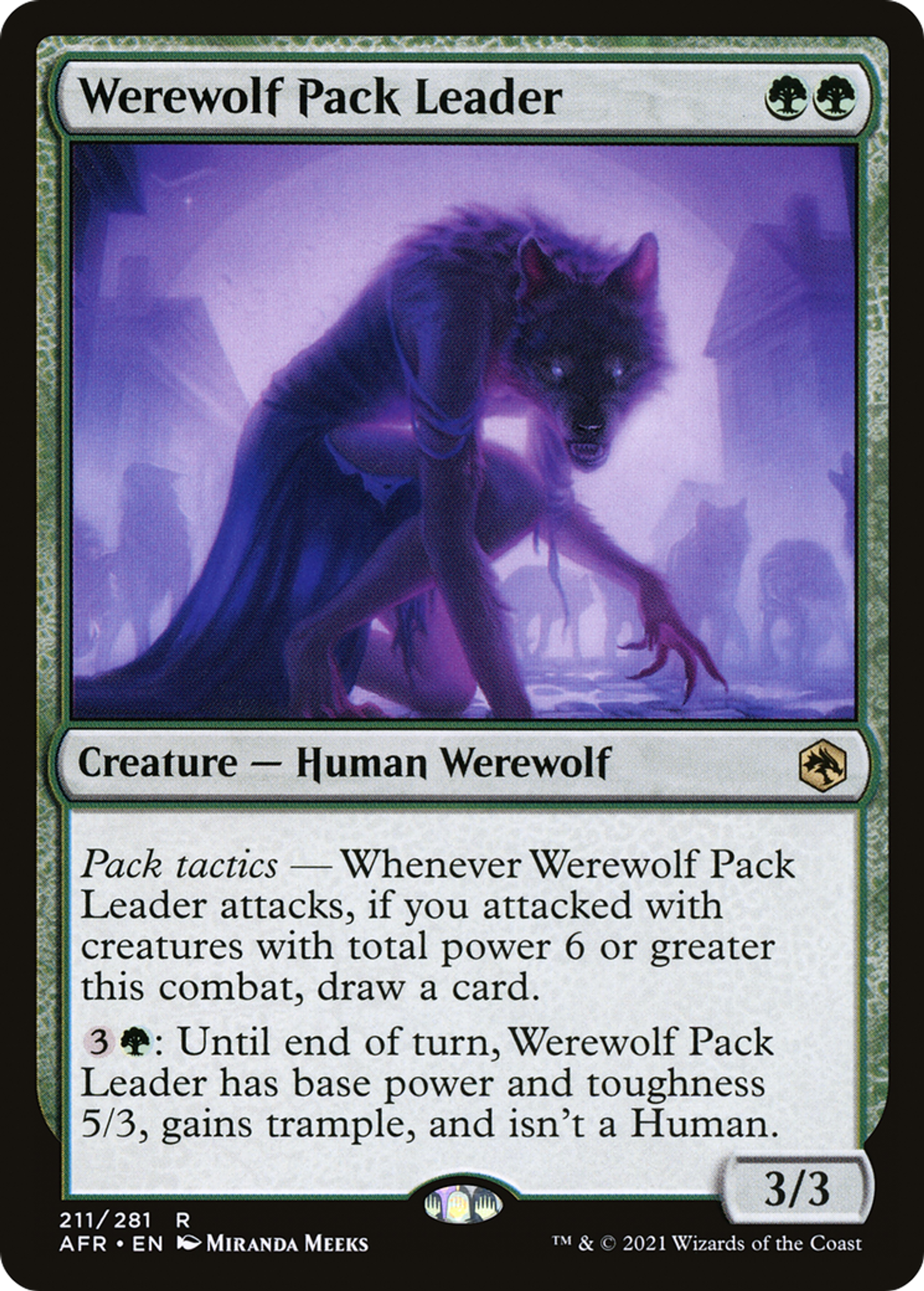 Werewolf Pack Leader — Adventures in the Forgotten Realms — Magic: The Gathering