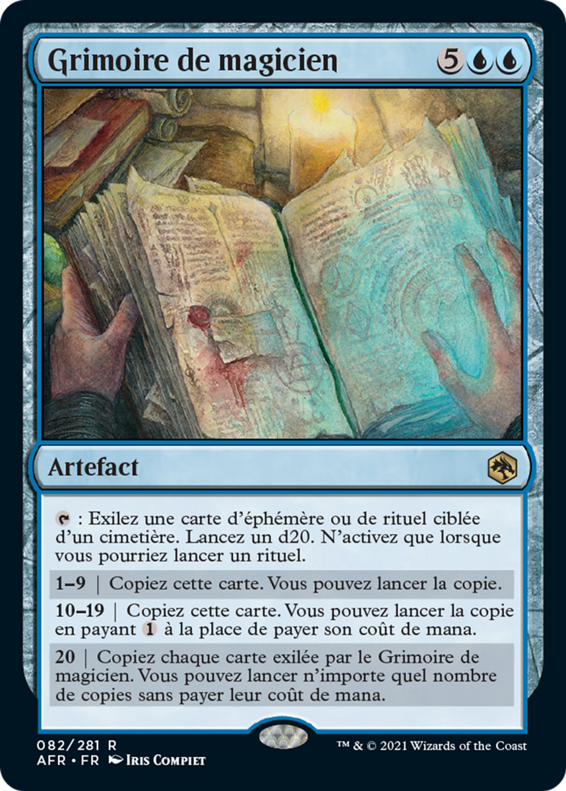 Grimoire de magicien — Adventures in the Forgotten Realms — Magic: The Gathering