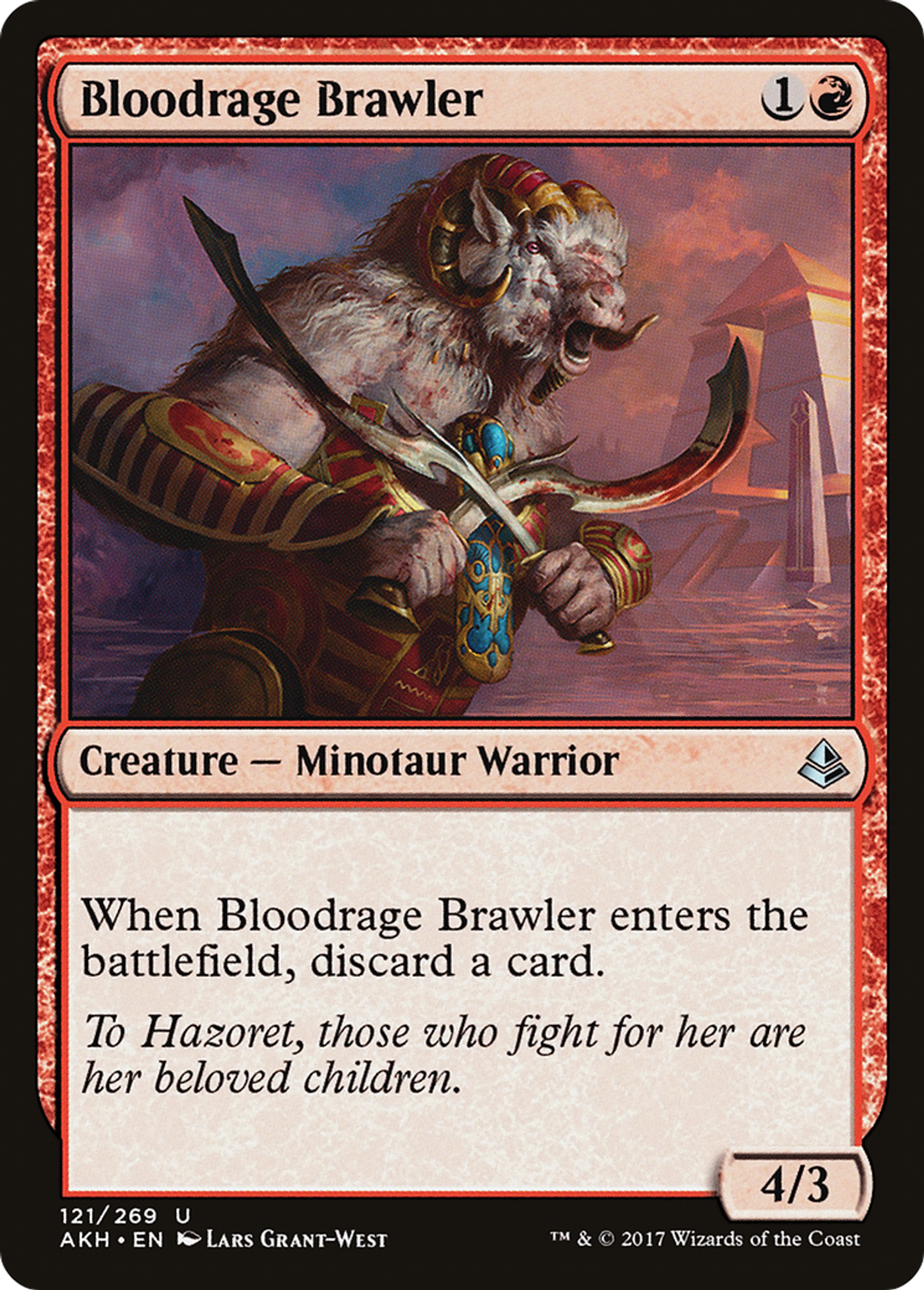 Bloodrage Brawler — Amonkhet — Magic: The Gathering