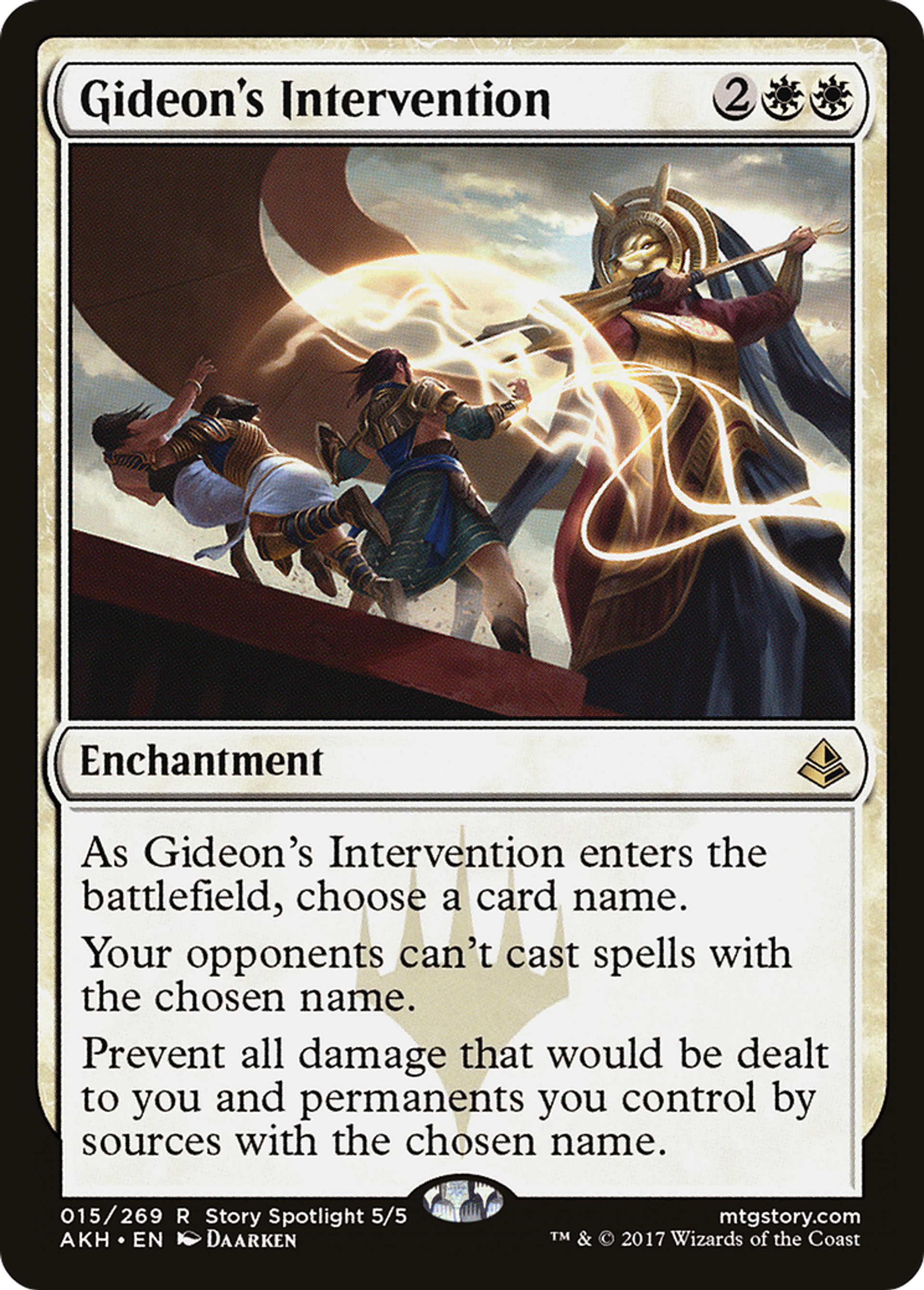 Gideon's Intervention — Amonkhet — Magic: The Gathering