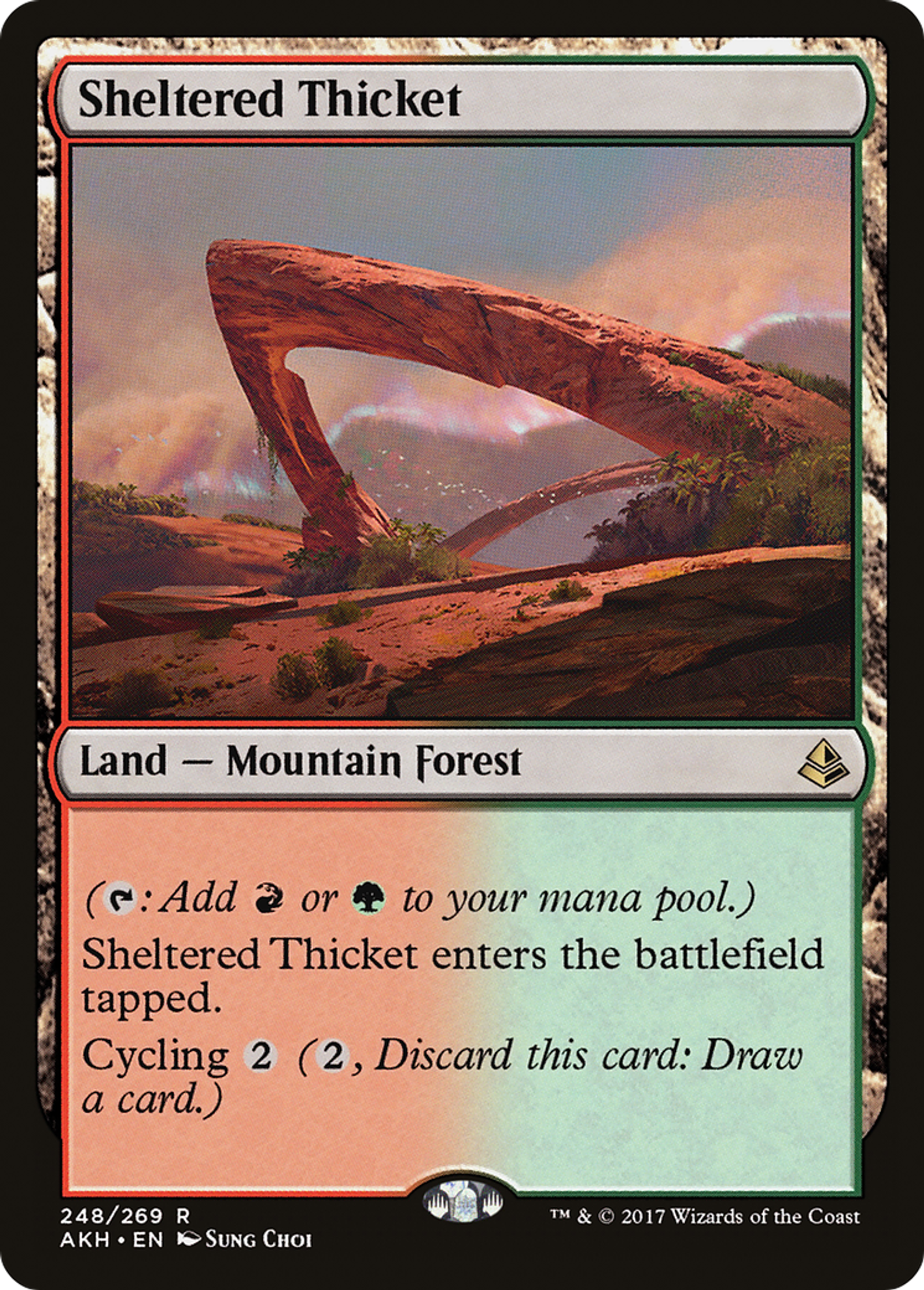 Sheltered Thicket — Amonkhet — Magic: The Gathering