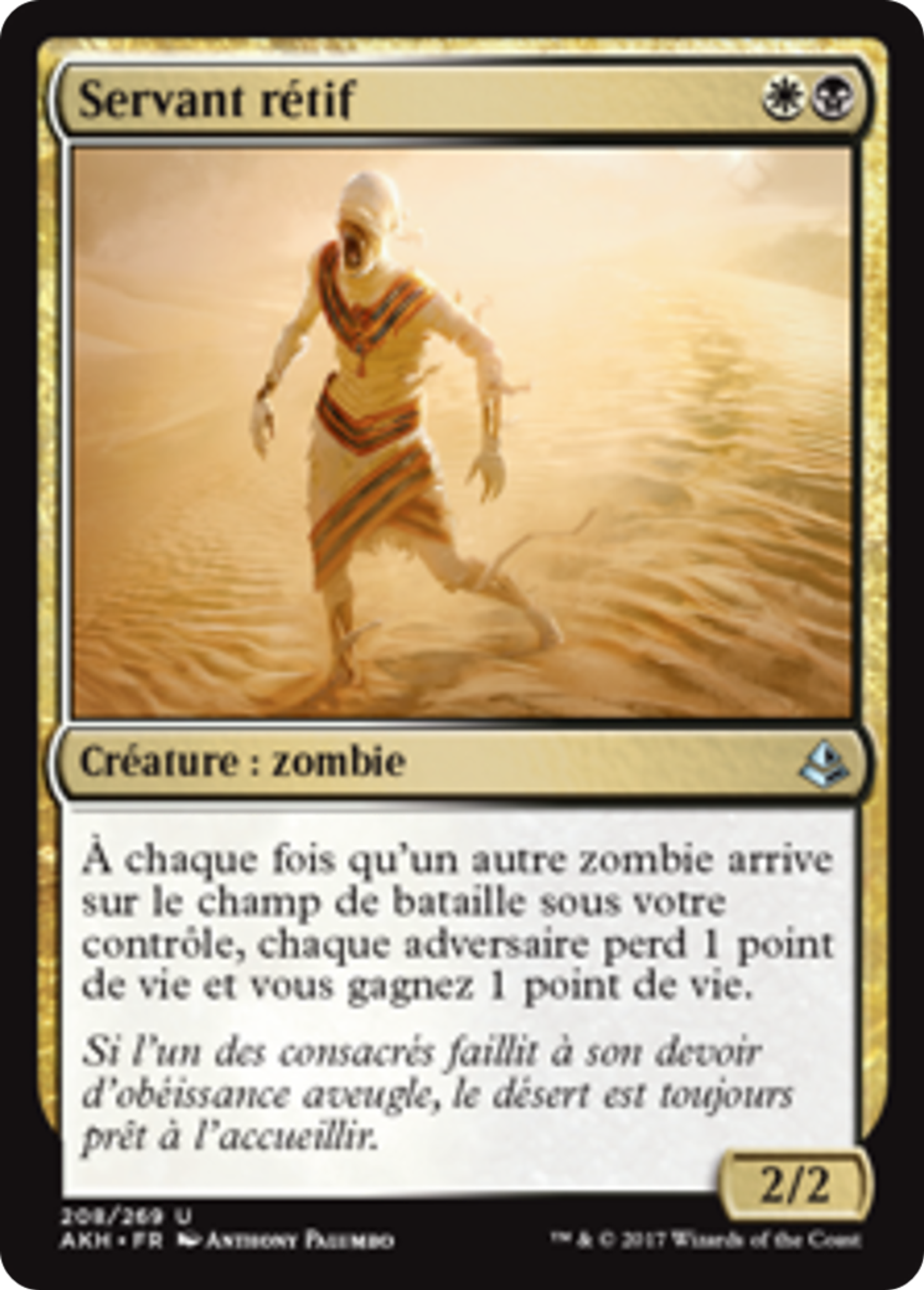 Servant rétif — Amonkhet — Magic: The Gathering