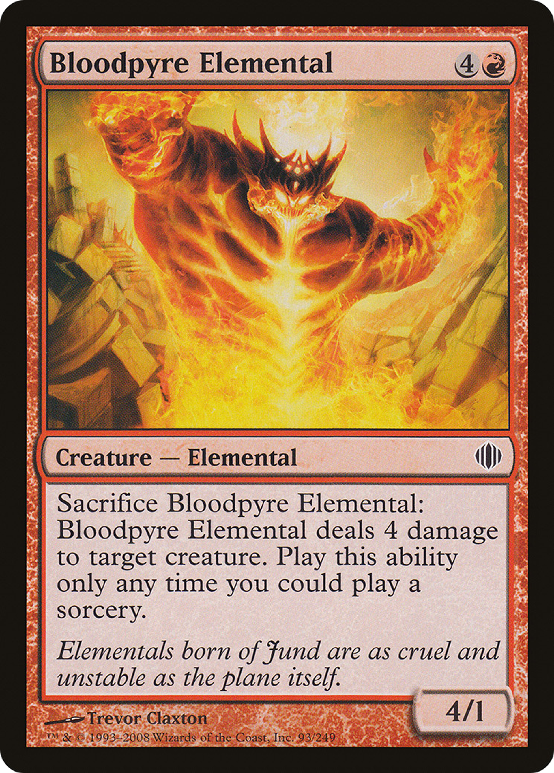 Élémental de sangbrasier — Shards of Alara — Magic: The Gathering