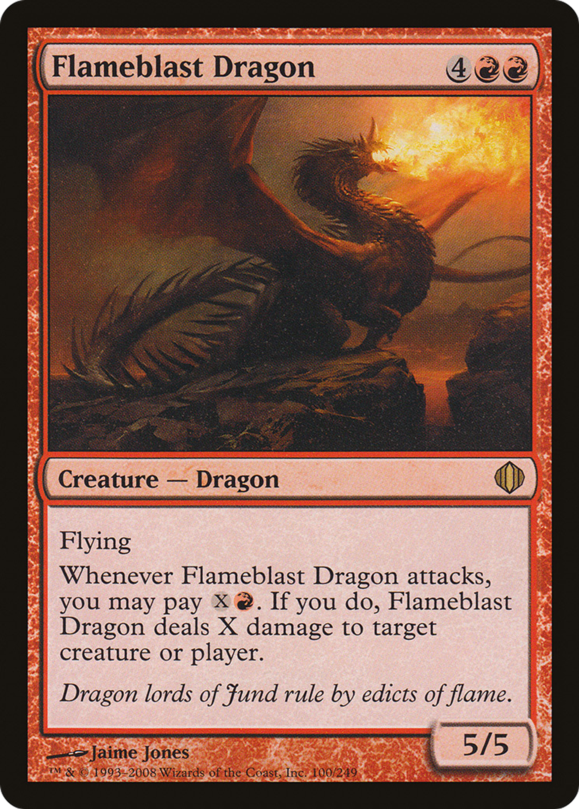 Dragon à la salve de flammes — Shards of Alara — Magic: The Gathering