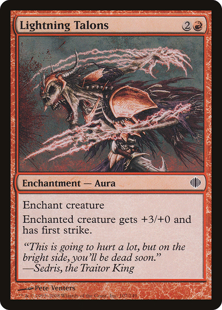 Lightning Talons — Shards of Alara — Magic: The Gathering