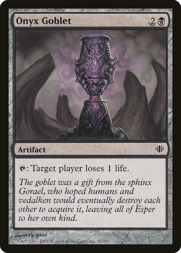 Onyx Goblet — Shards of Alara — Magic: The Gathering