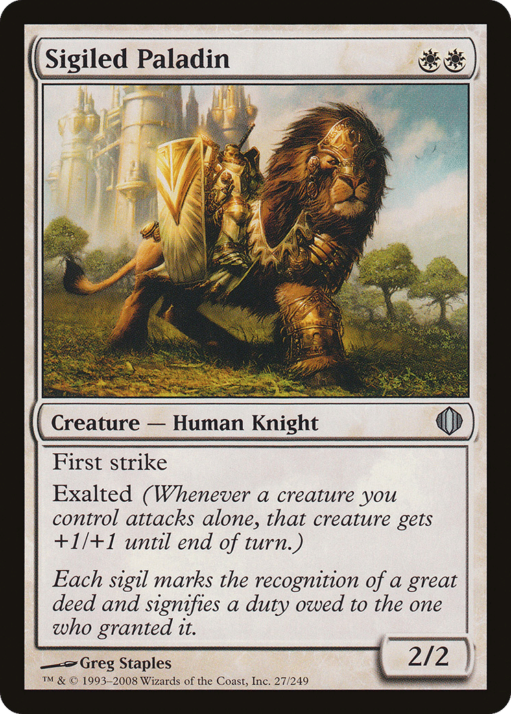Sigiled Paladin — Shards of Alara — Magic: The Gathering