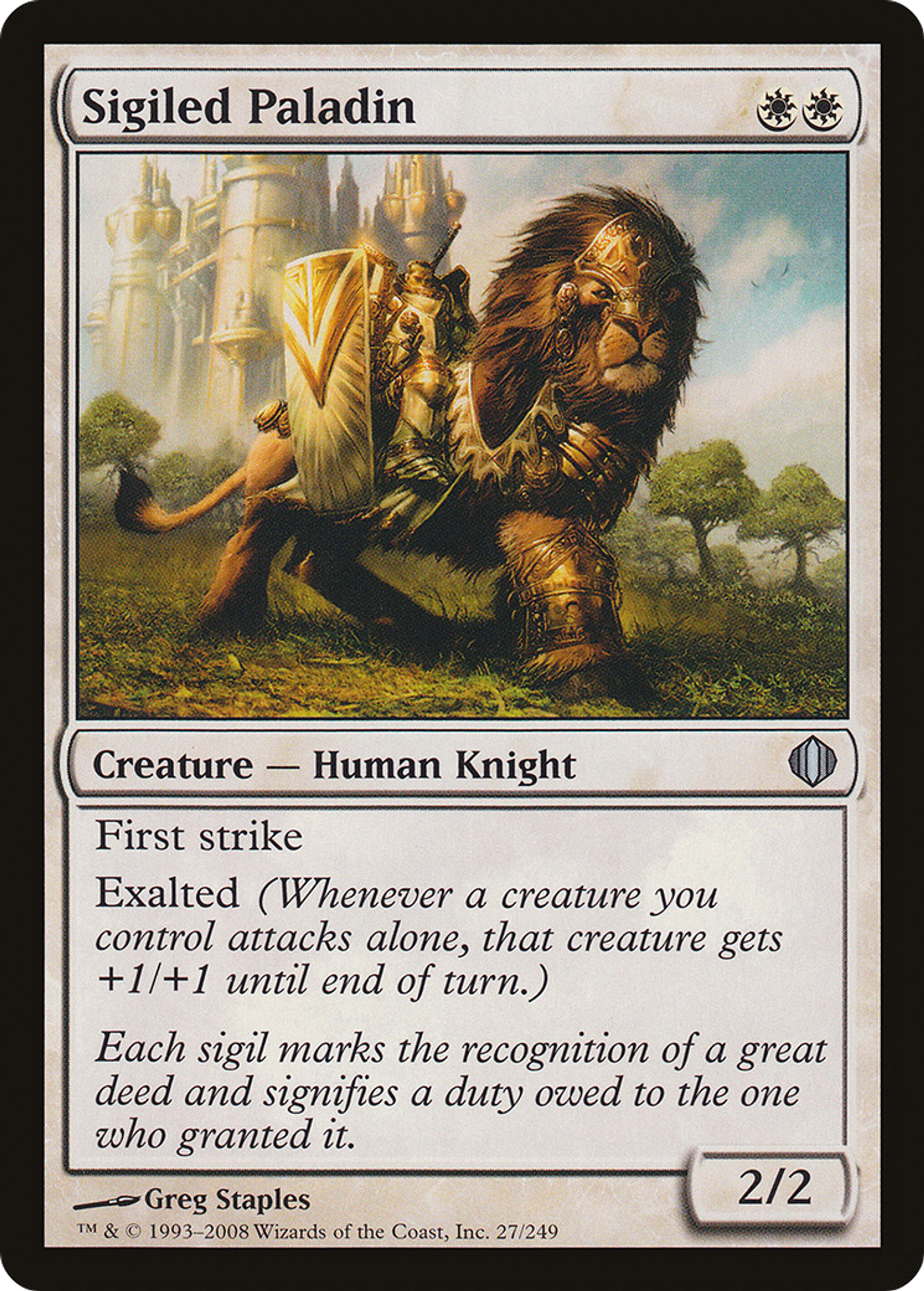 Paladin sigillé — Shards of Alara — Magic: The Gathering