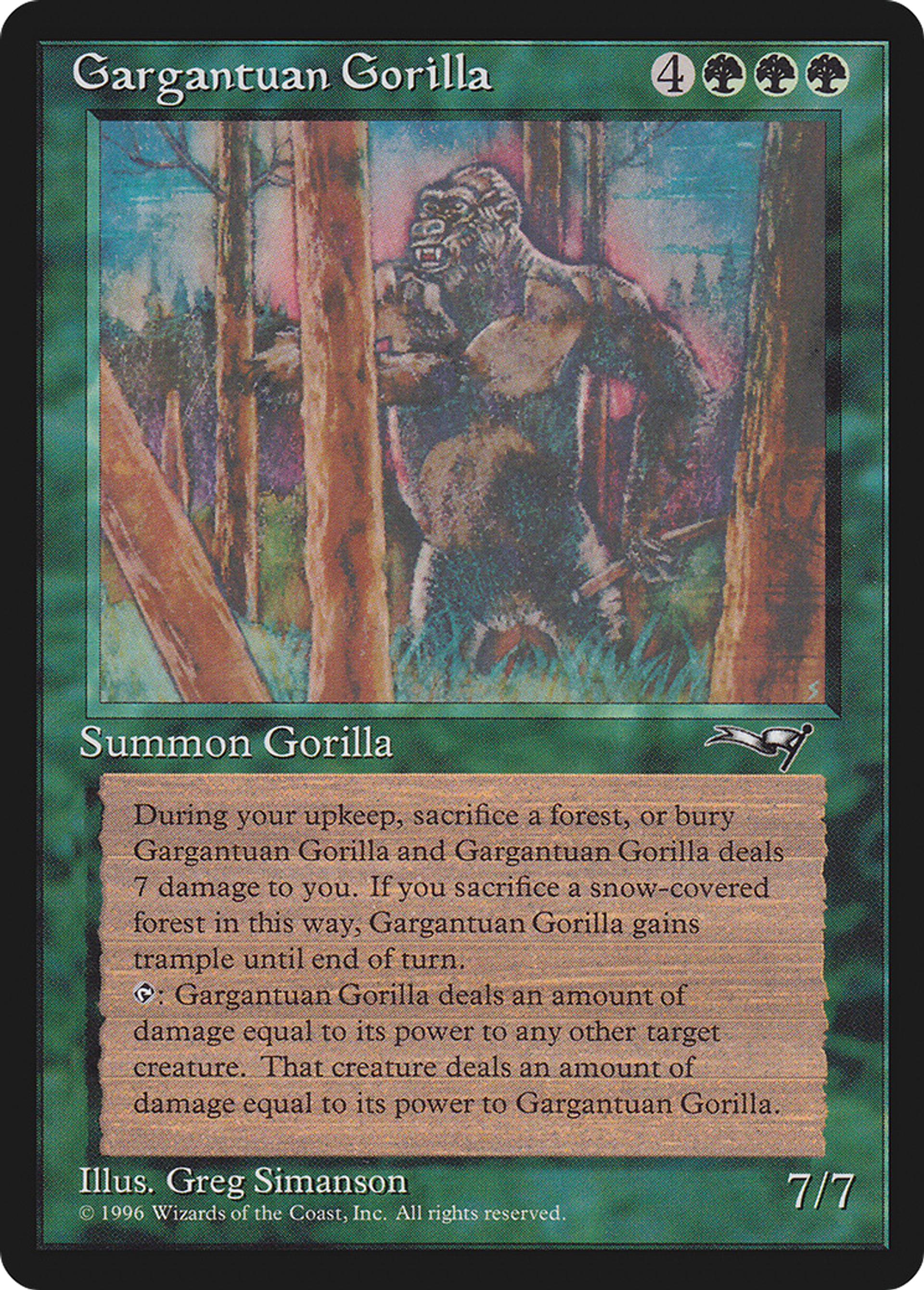 Gargantuan Gorilla — Alliances — Magic: The Gathering