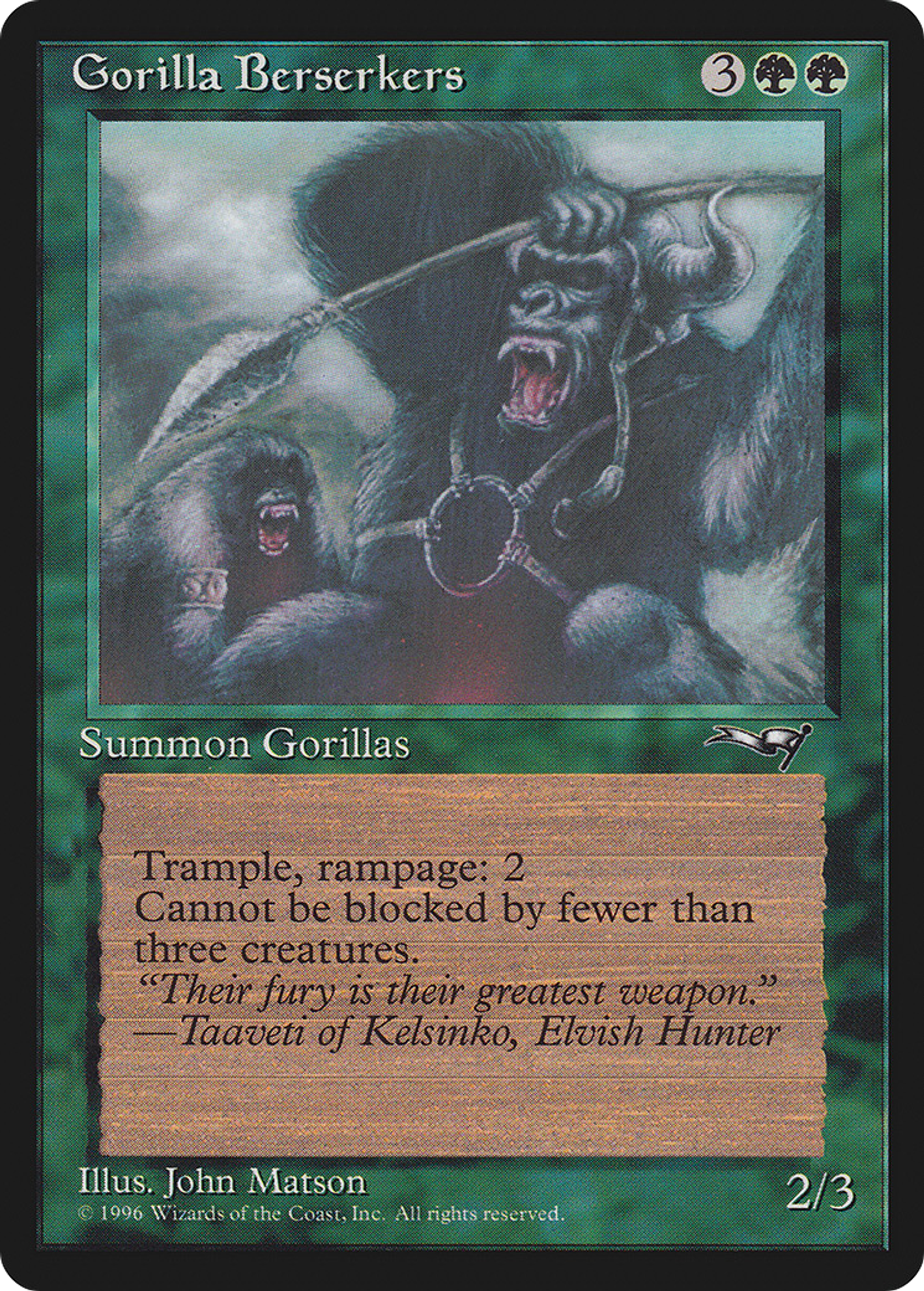 Gorilla Berserkers — Alliances — Magic: The Gathering