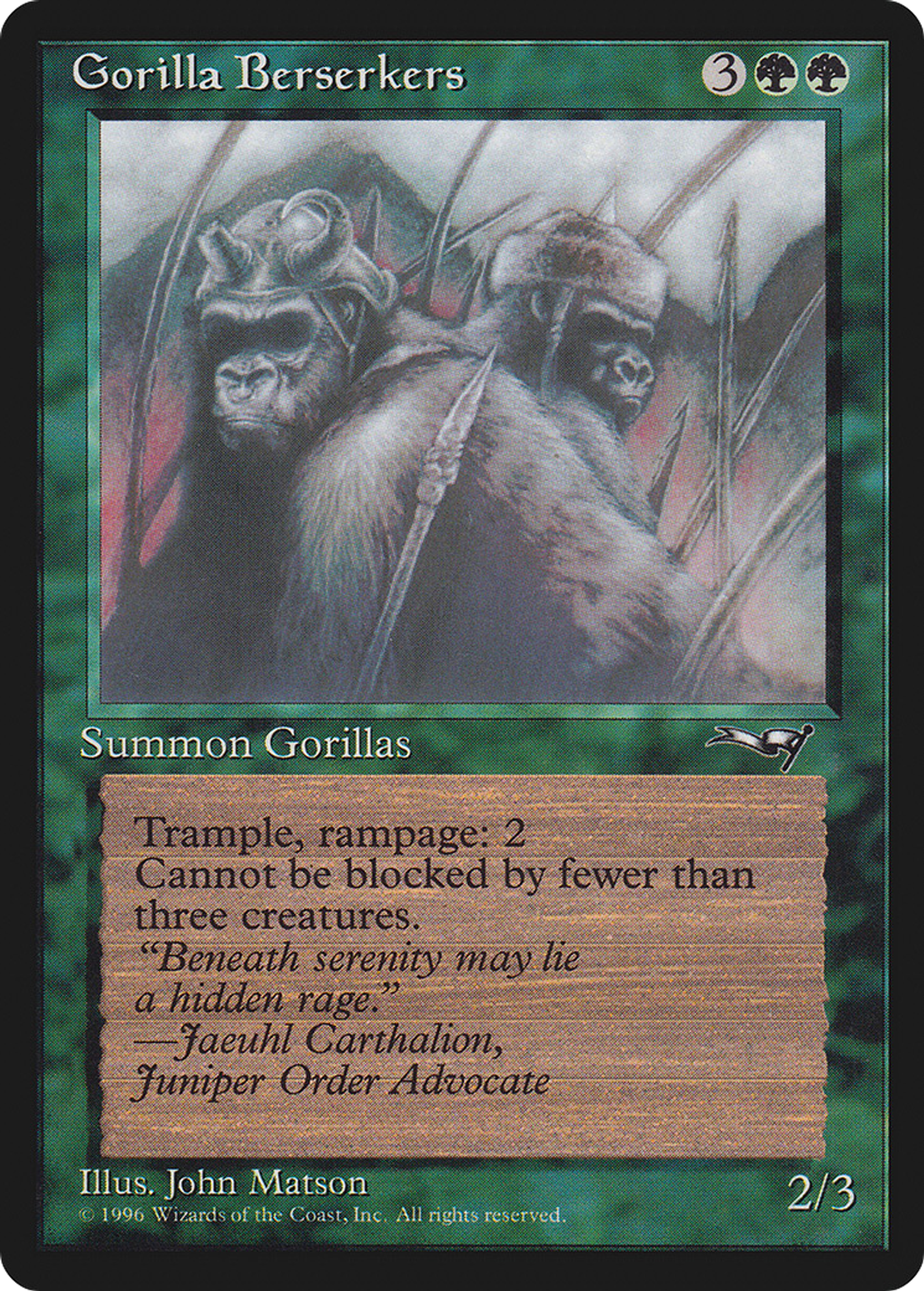Gorilla Berserkers — Alliances — Magic: The Gathering