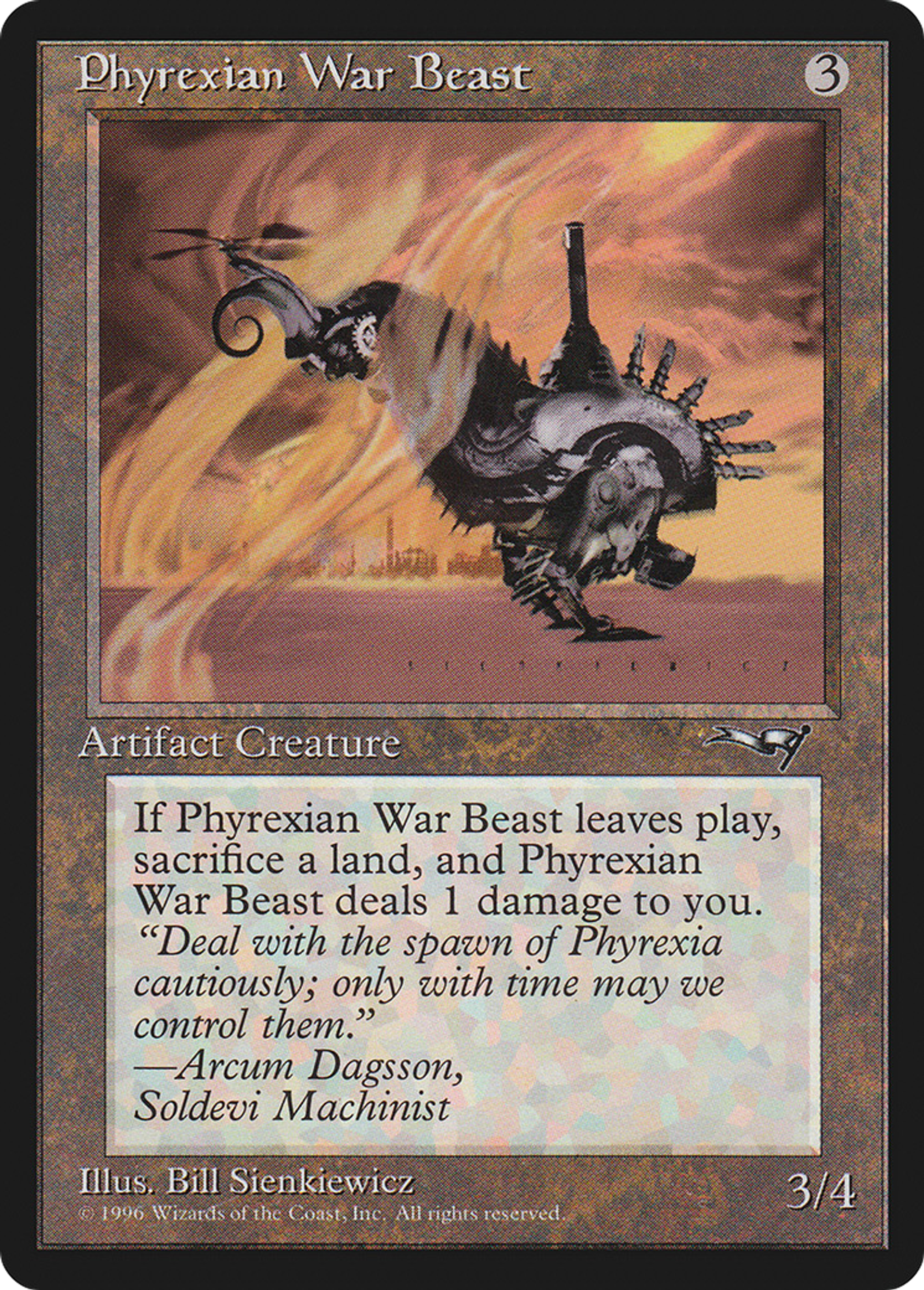 Bête de guerre phyrexiane — Alliances — Magic: The Gathering