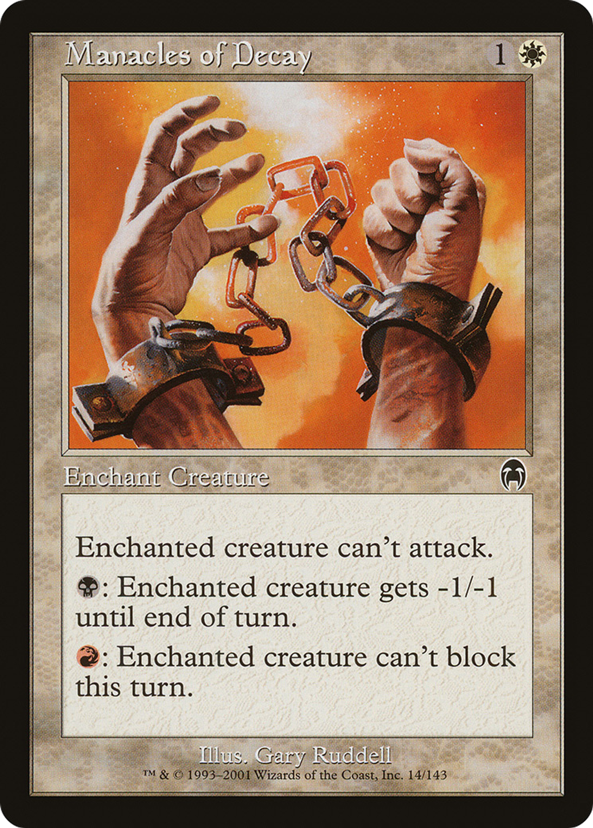 Menottes du déclin — Apocalypse — Magic: The Gathering