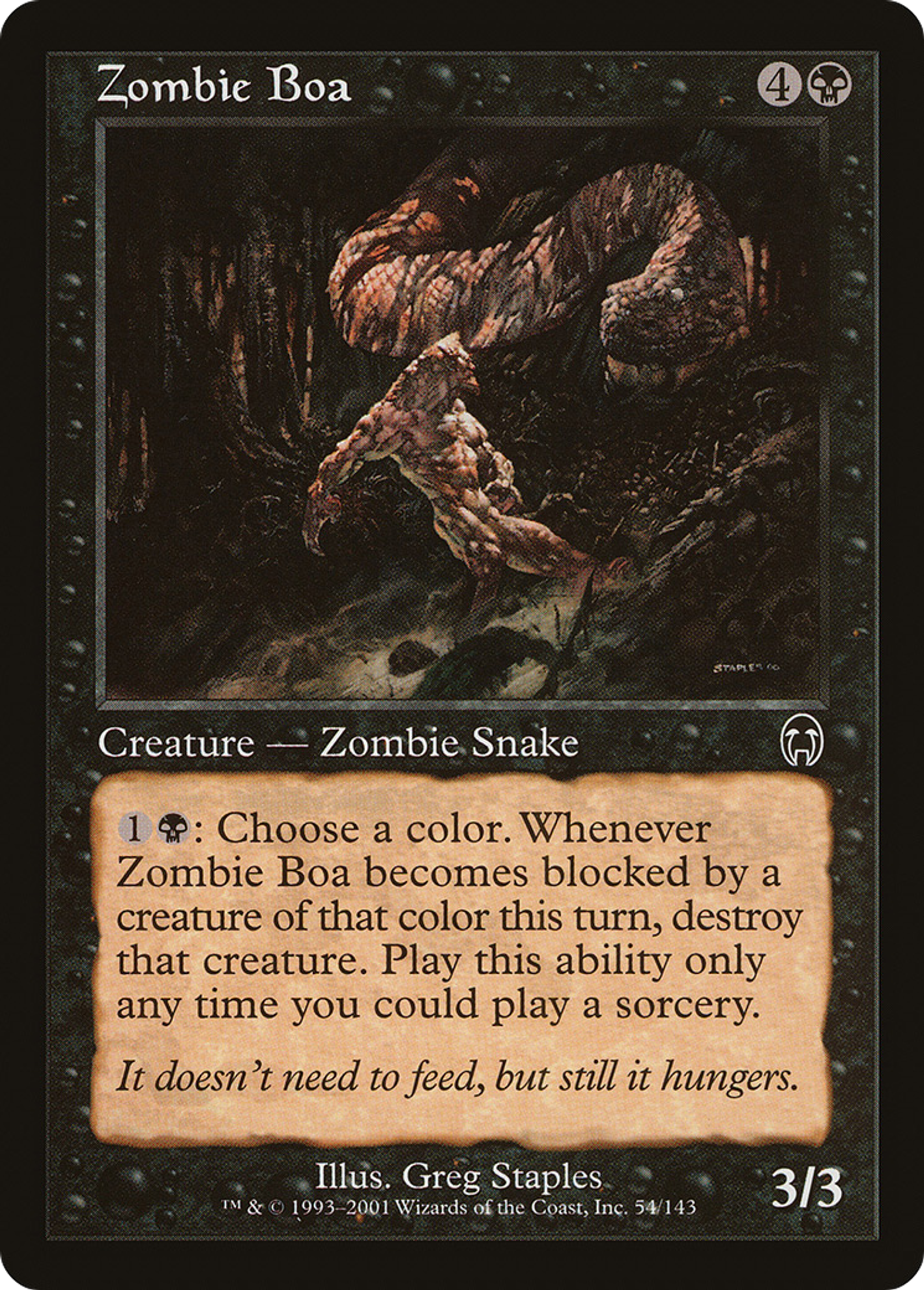 Boa zombie — Apocalypse — Magic: The Gathering