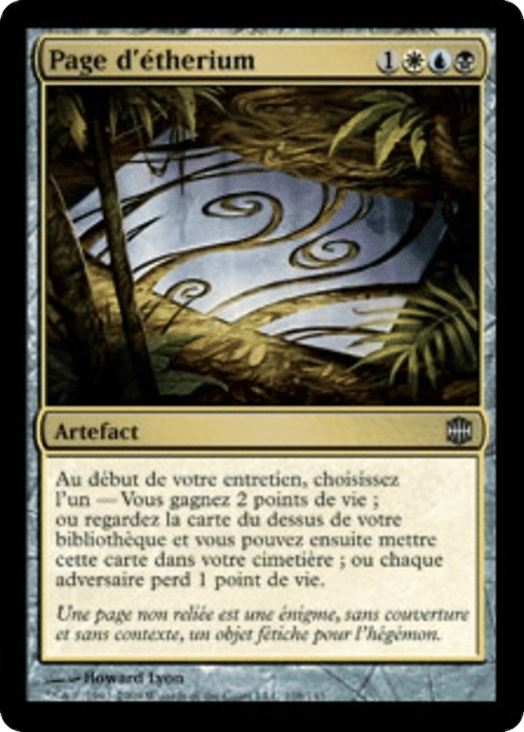 Page d'étherium — Alara Reborn — Magic: The Gathering