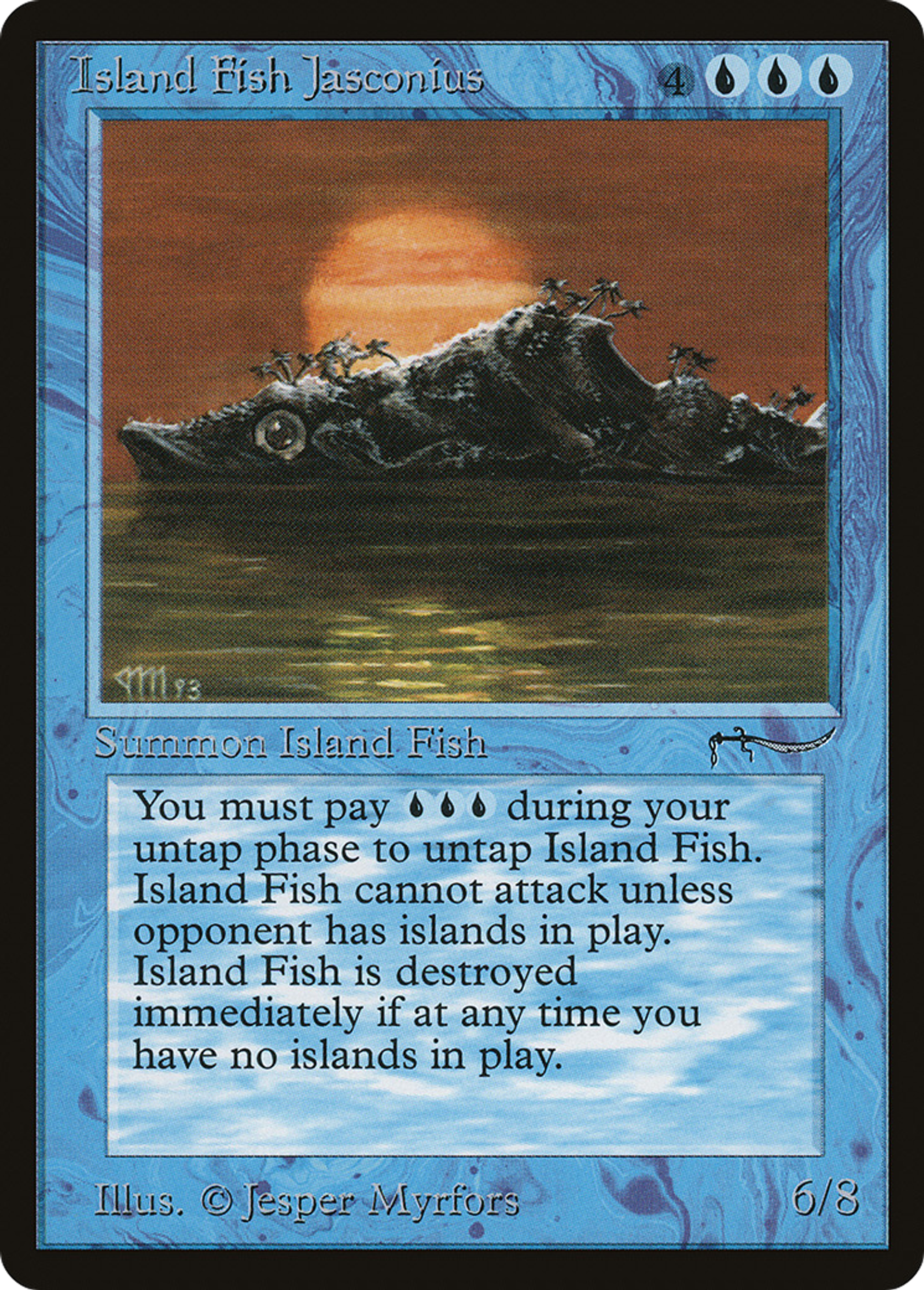 Island Fish Jasconius — Arabian Nights — Magic: The Gathering