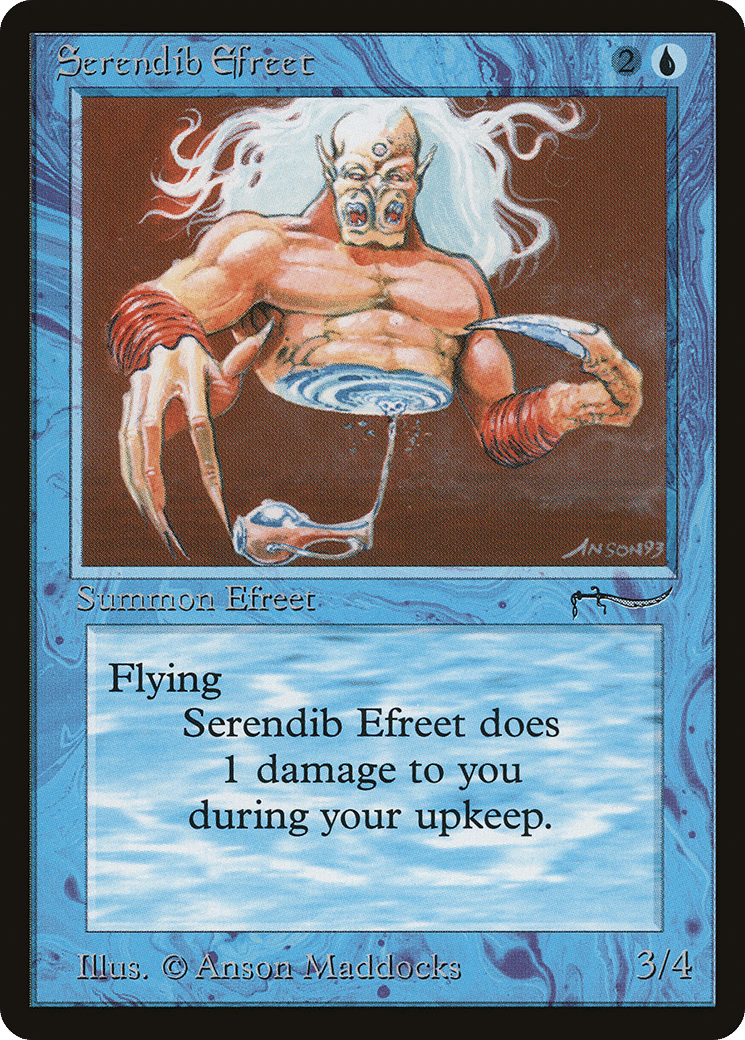 Serendib Efreet — Arabian Nights — Magic: The Gathering