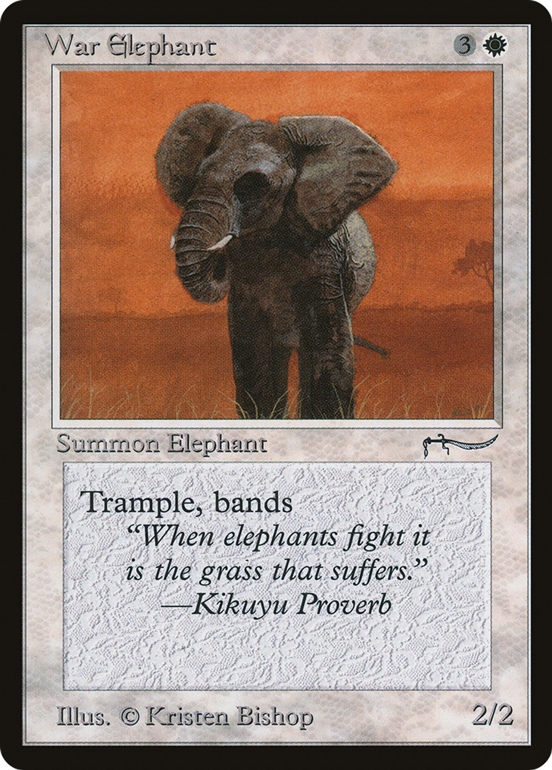 War Elephant — Arabian Nights — Magic: The Gathering