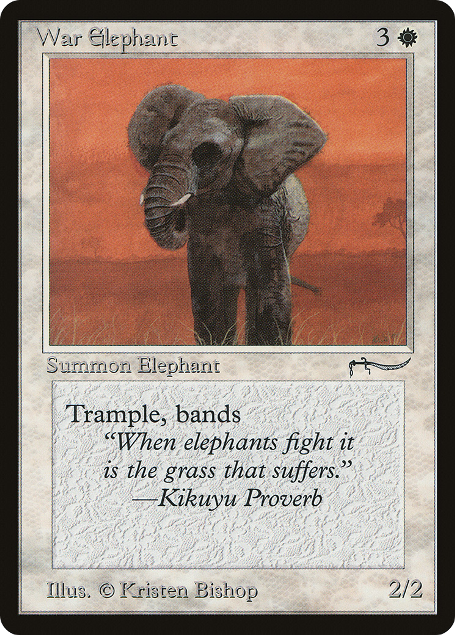 War Elephant — Arabian Nights — Magic: The Gathering