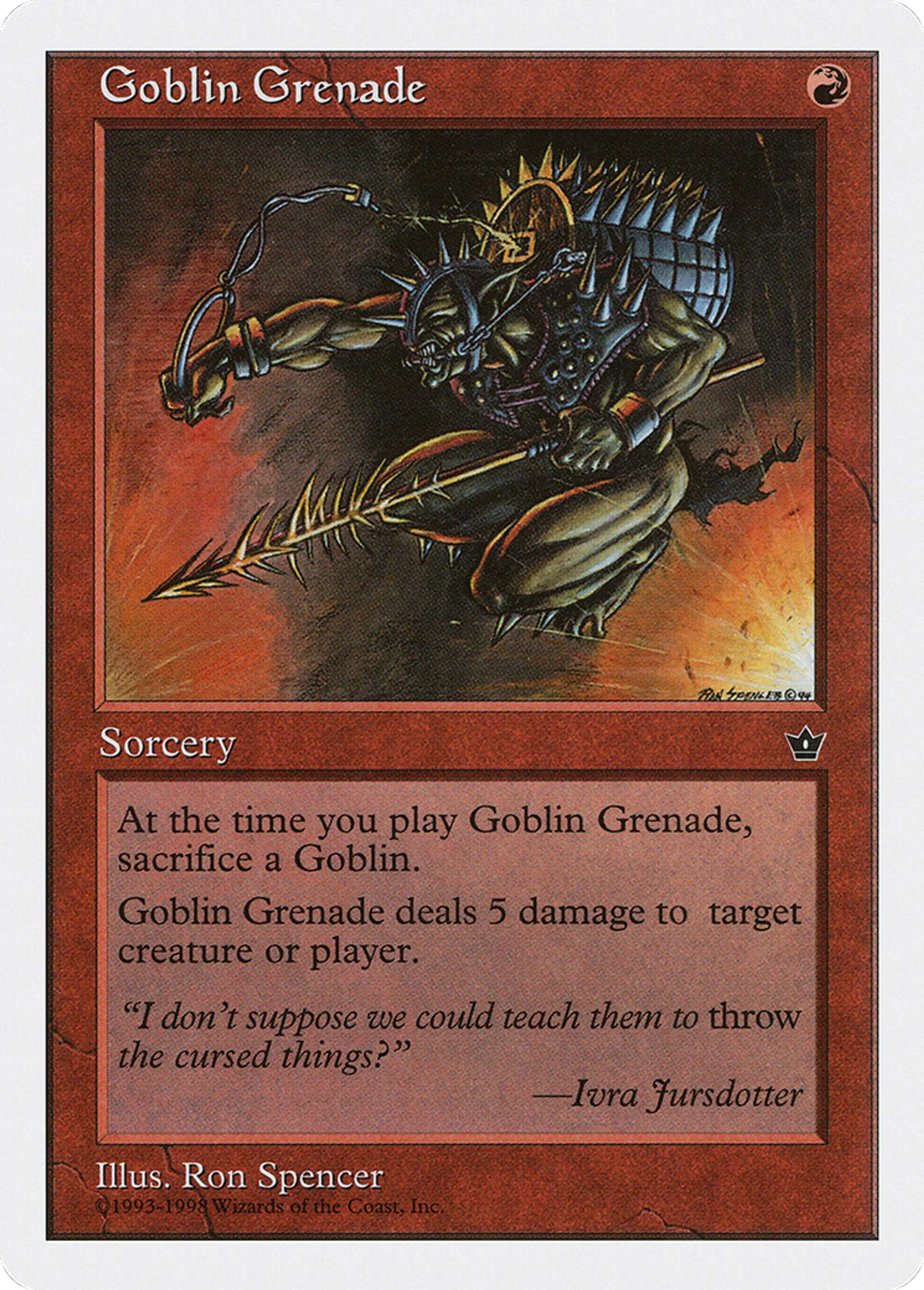 Goblin Grenade — Anthologies — Magic: The Gathering