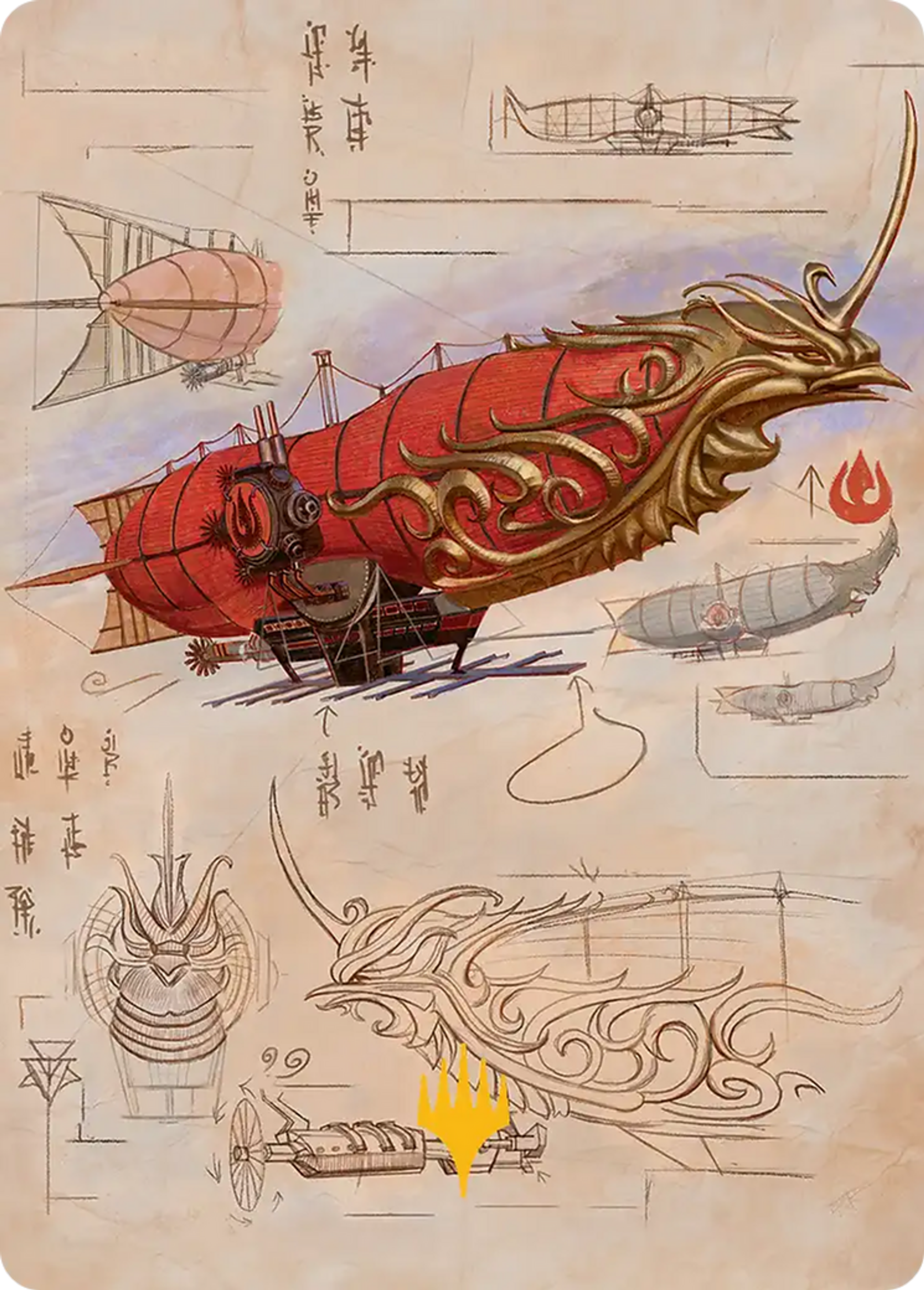 Phoenix Fleet Airship — Avatar: the Last Airbender Art Series — Magic: The Gathering