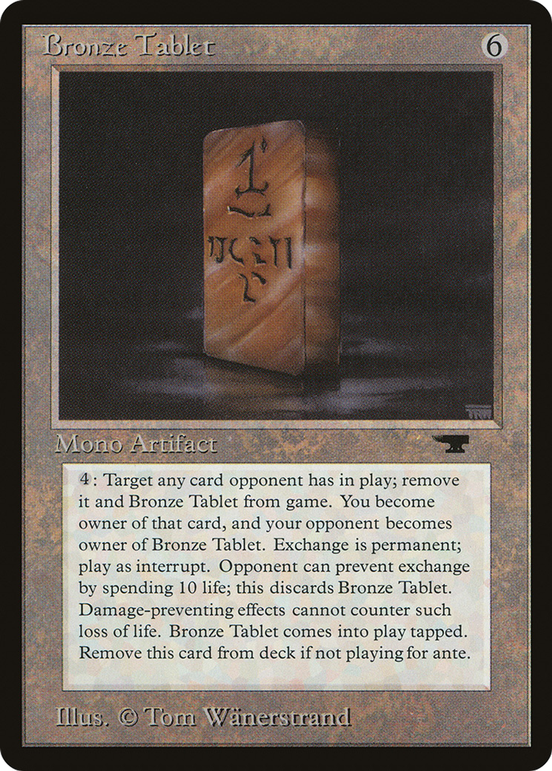 Bronze Tablet — Antiquities — Magic: The Gathering