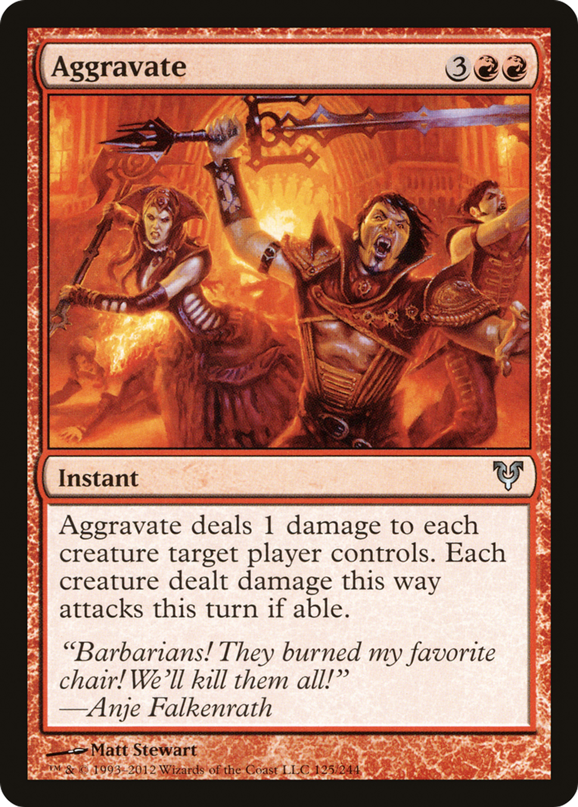 Aggravate — Avacyn Restored — Magic: The Gathering