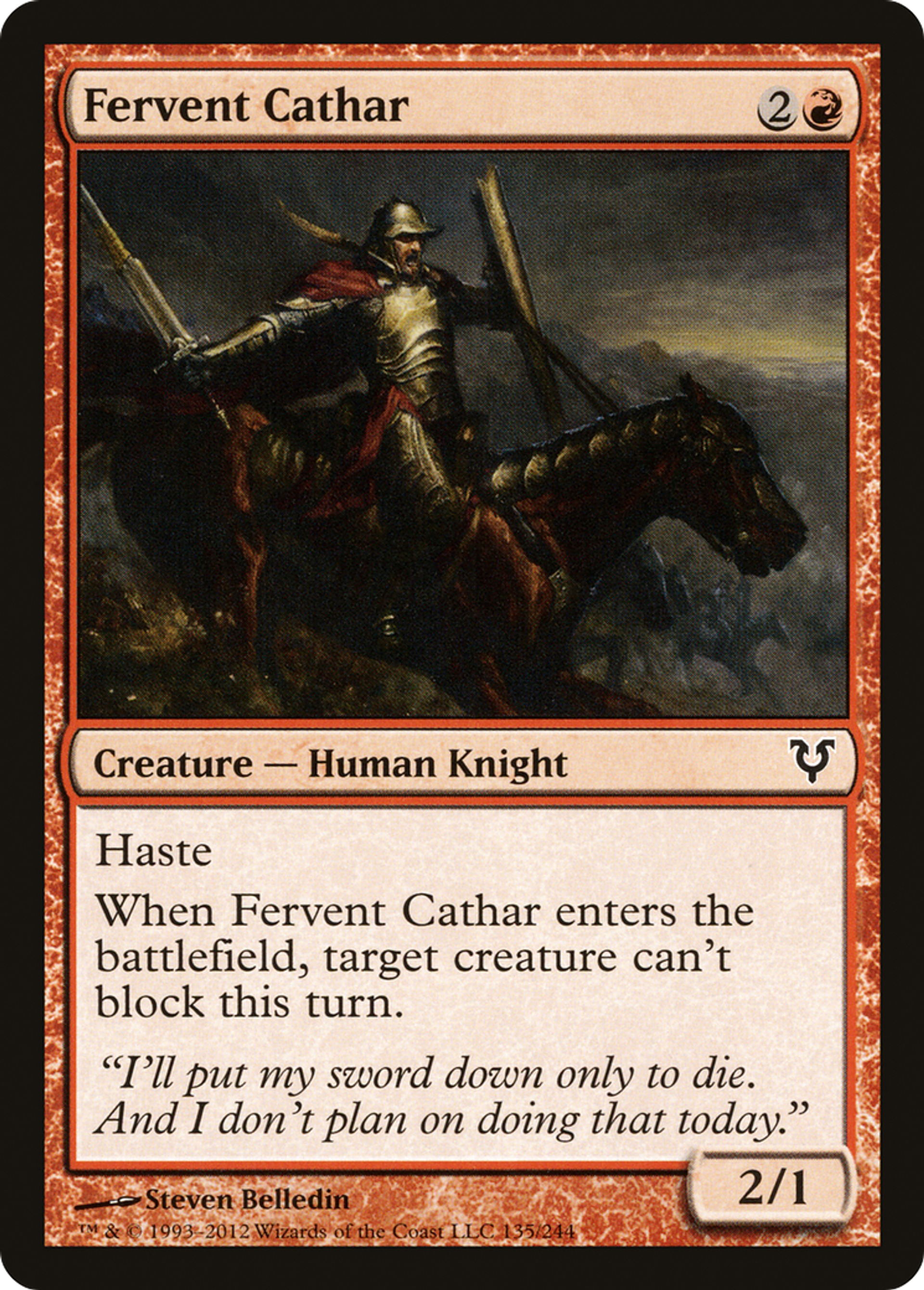 Fervent Cathar — Avacyn Restored — Magic: The Gathering